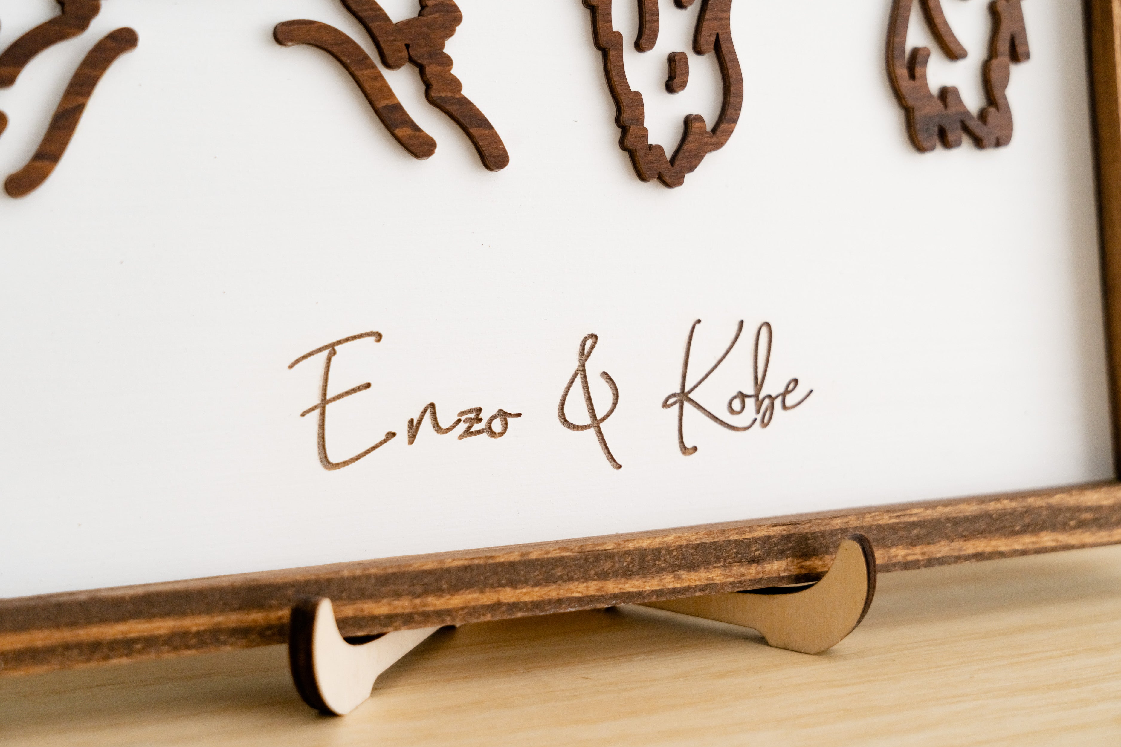 Personalized Dog Ear Framed Art Wood for pet lovers G99