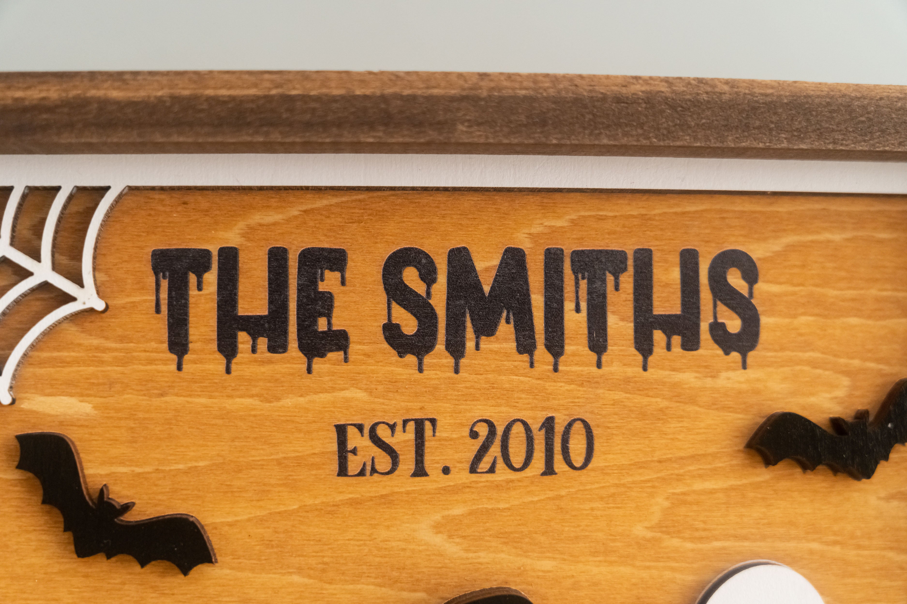 Personalized Halloween Ghost Family Sign Wood Halloween Family Sign D12