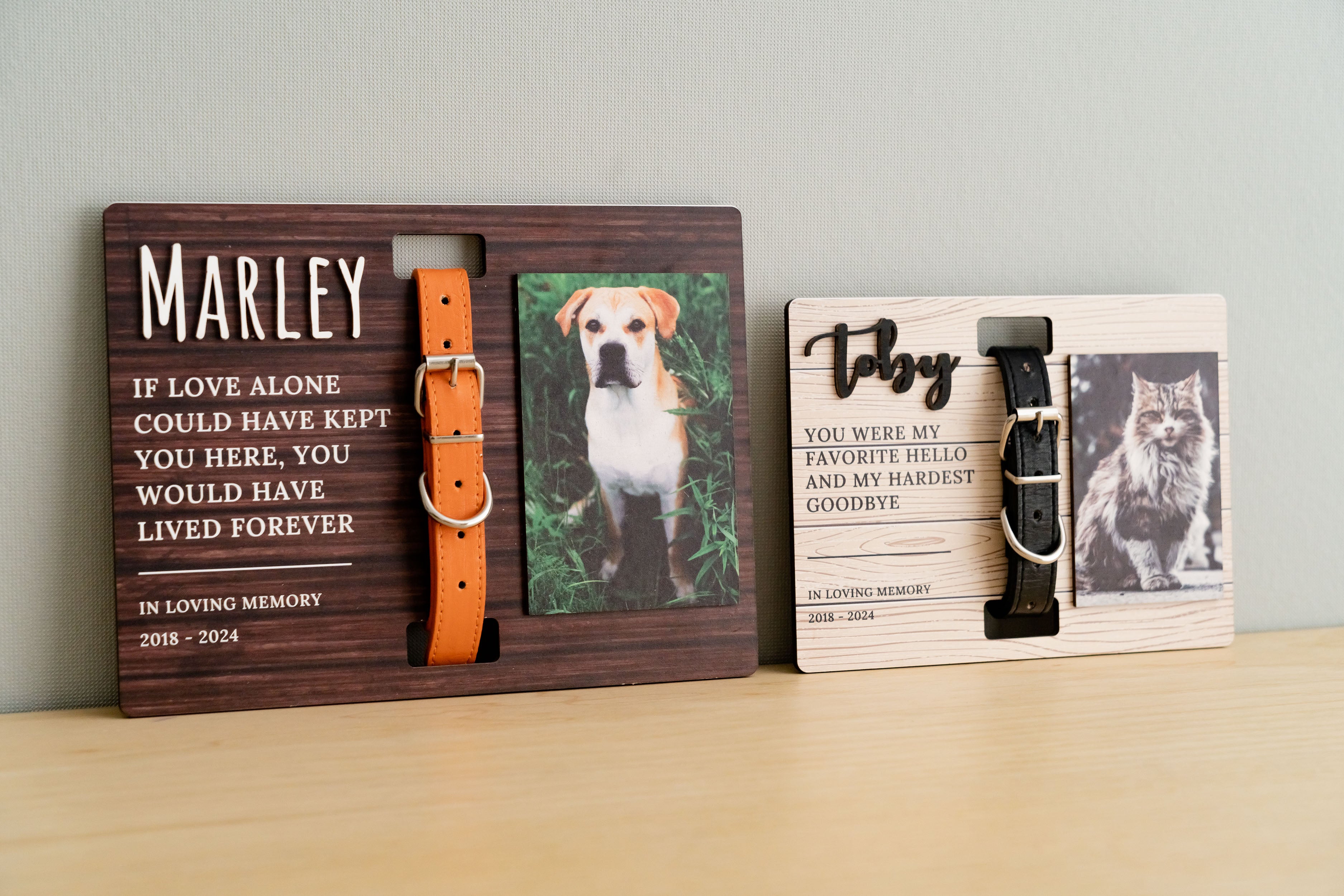 Pet Memorial Photo Sign For Rustic Boho Table Decor