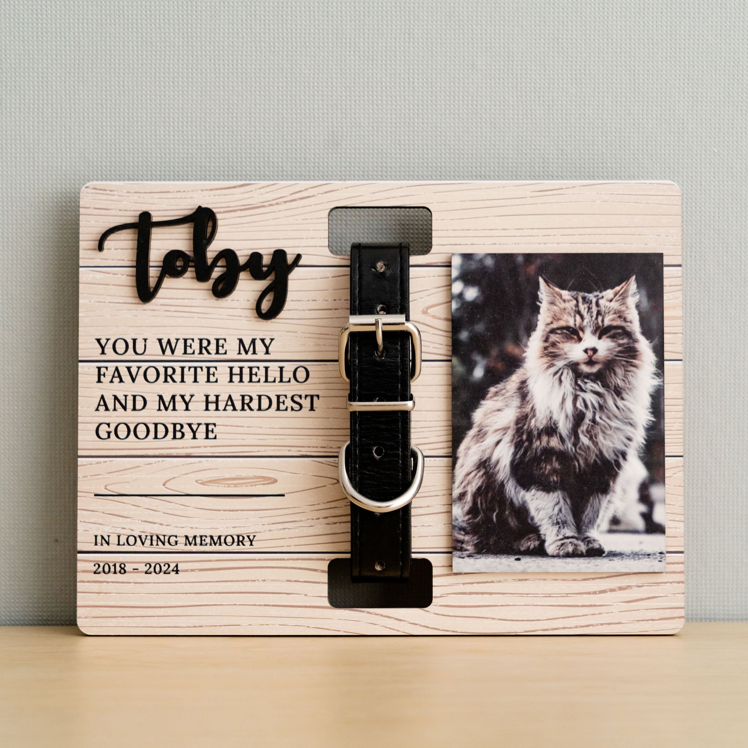 Personalized Pet Memorial Sign Wood for Pet Memorial Gift and Photo Frame R05