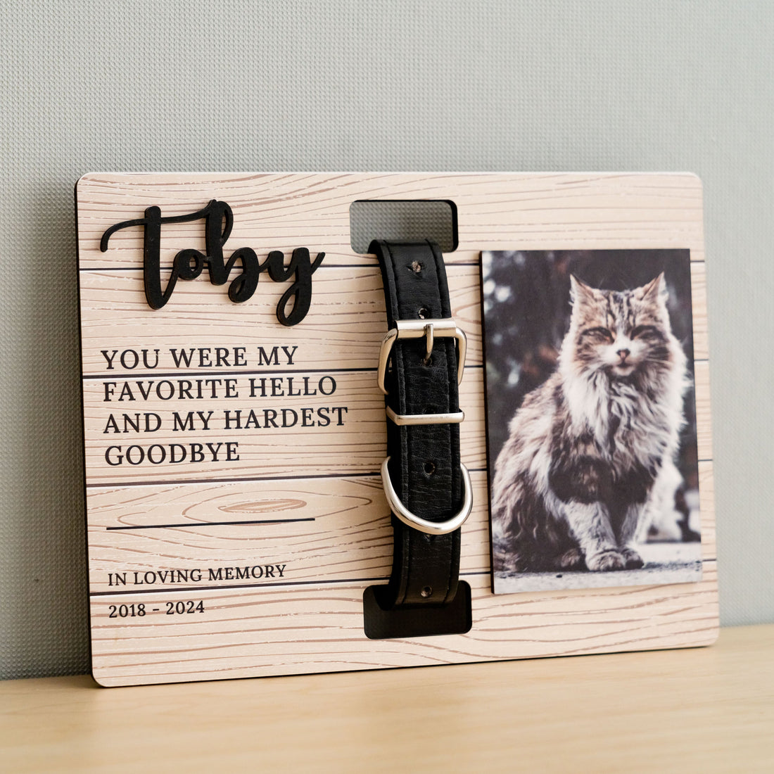 Personalized Pet Memorial Sign Wood for Pet Memorial Gift and Photo Frame R05