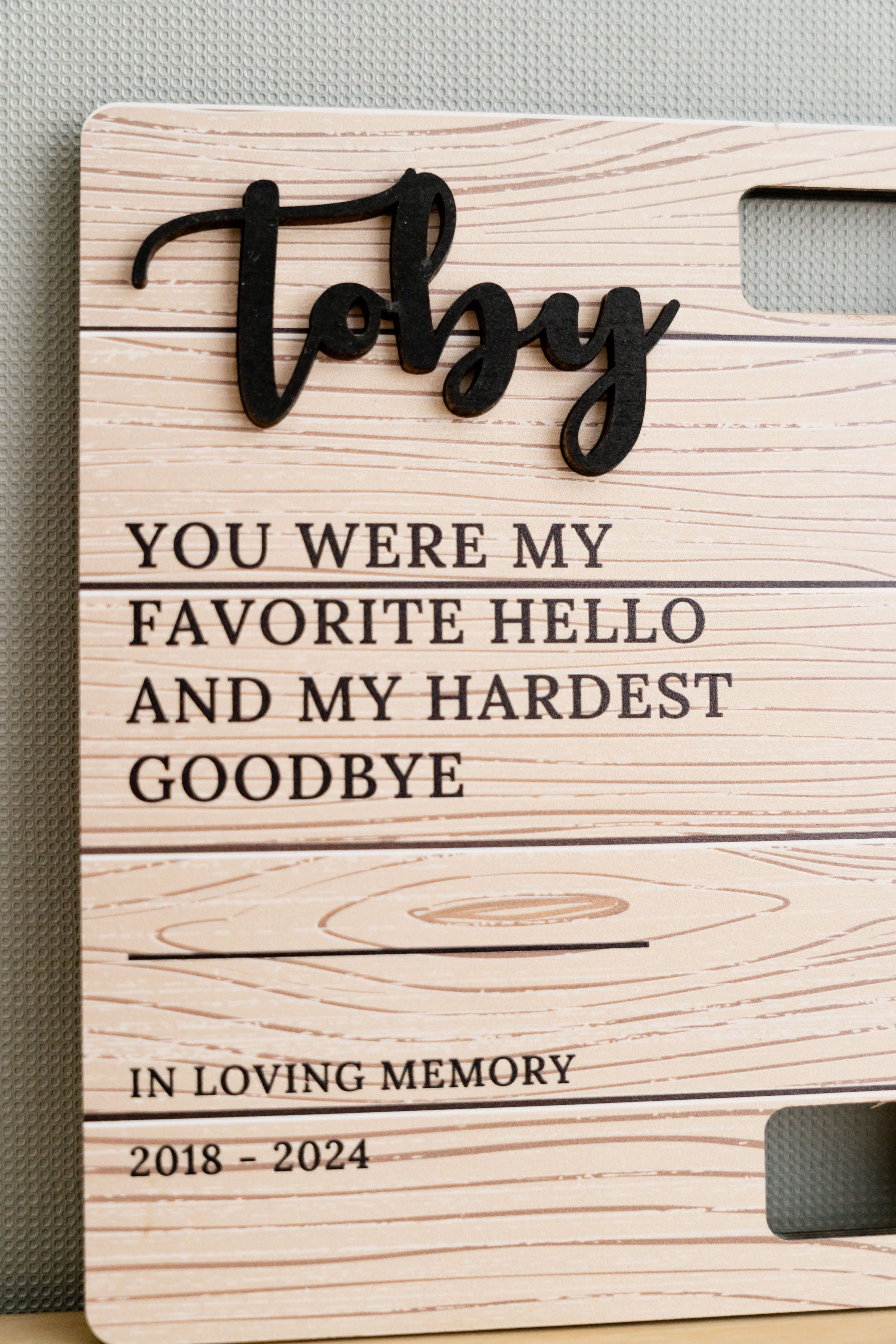 Personalized Pet Memorial Sign Wood for Pet Memorial Gift and Photo Frame R05