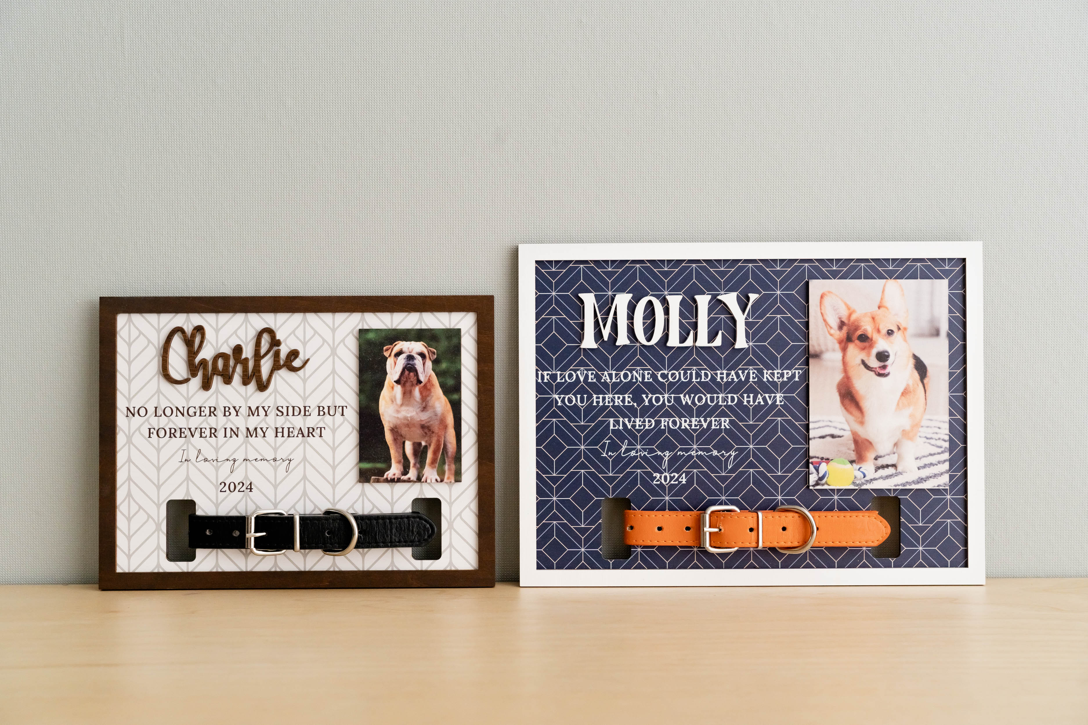 Boho Rustic Pet Memorial Photo Frame for Heartwarming Table Decor