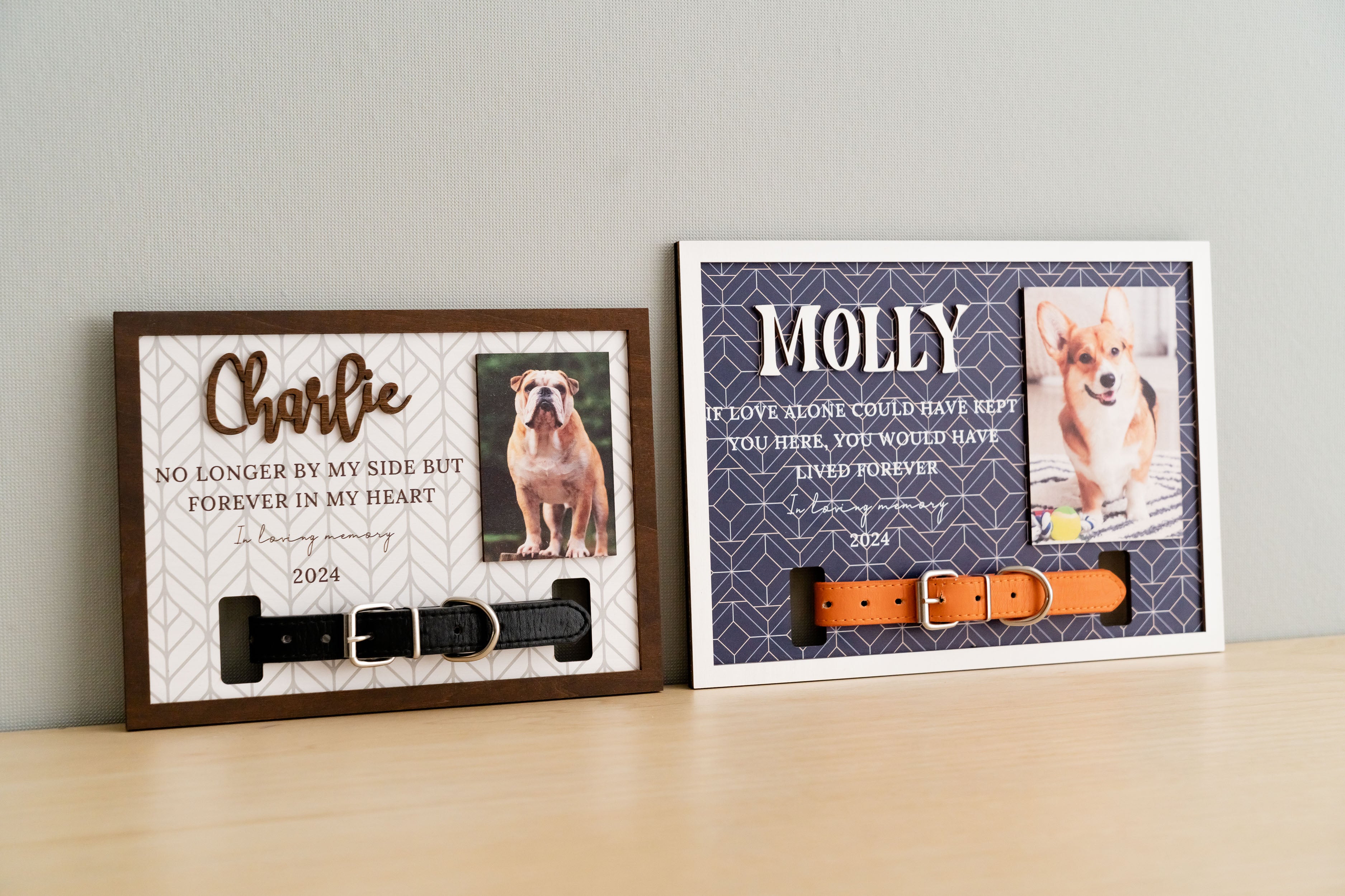 Boho Rustic Pet Memorial Photo Frame for Heartwarming Table Decor