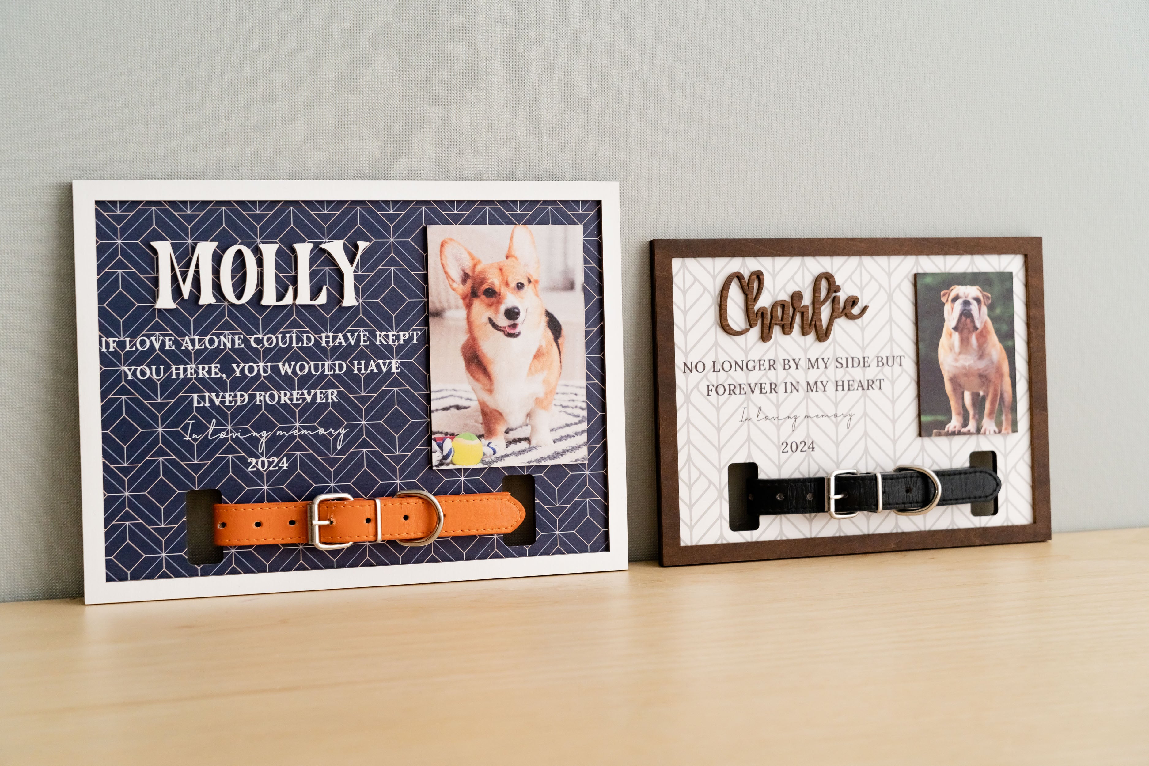 Boho Rustic Pet Memorial Photo Frame for Heartwarming Table Decor