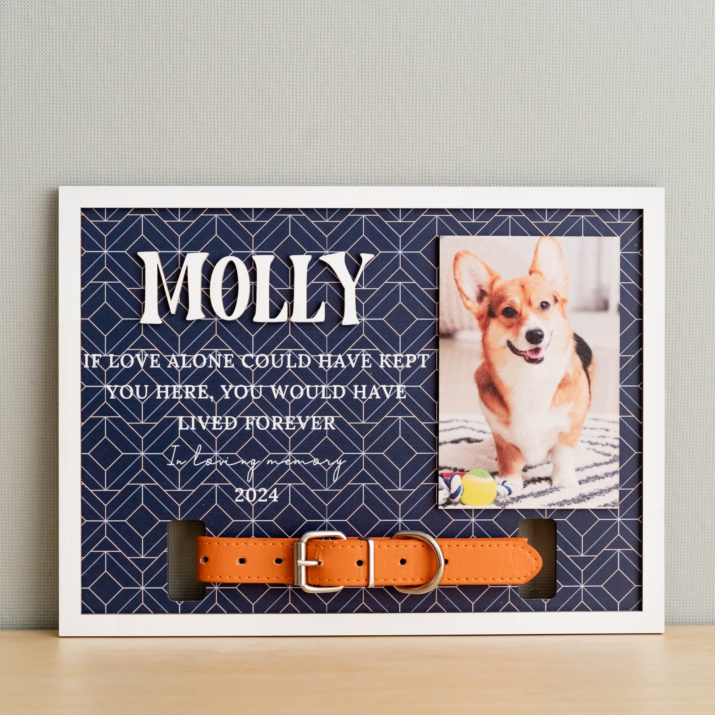 Boho Rustic Pet Memorial Photo Frame for Heartwarming Table Decor R04