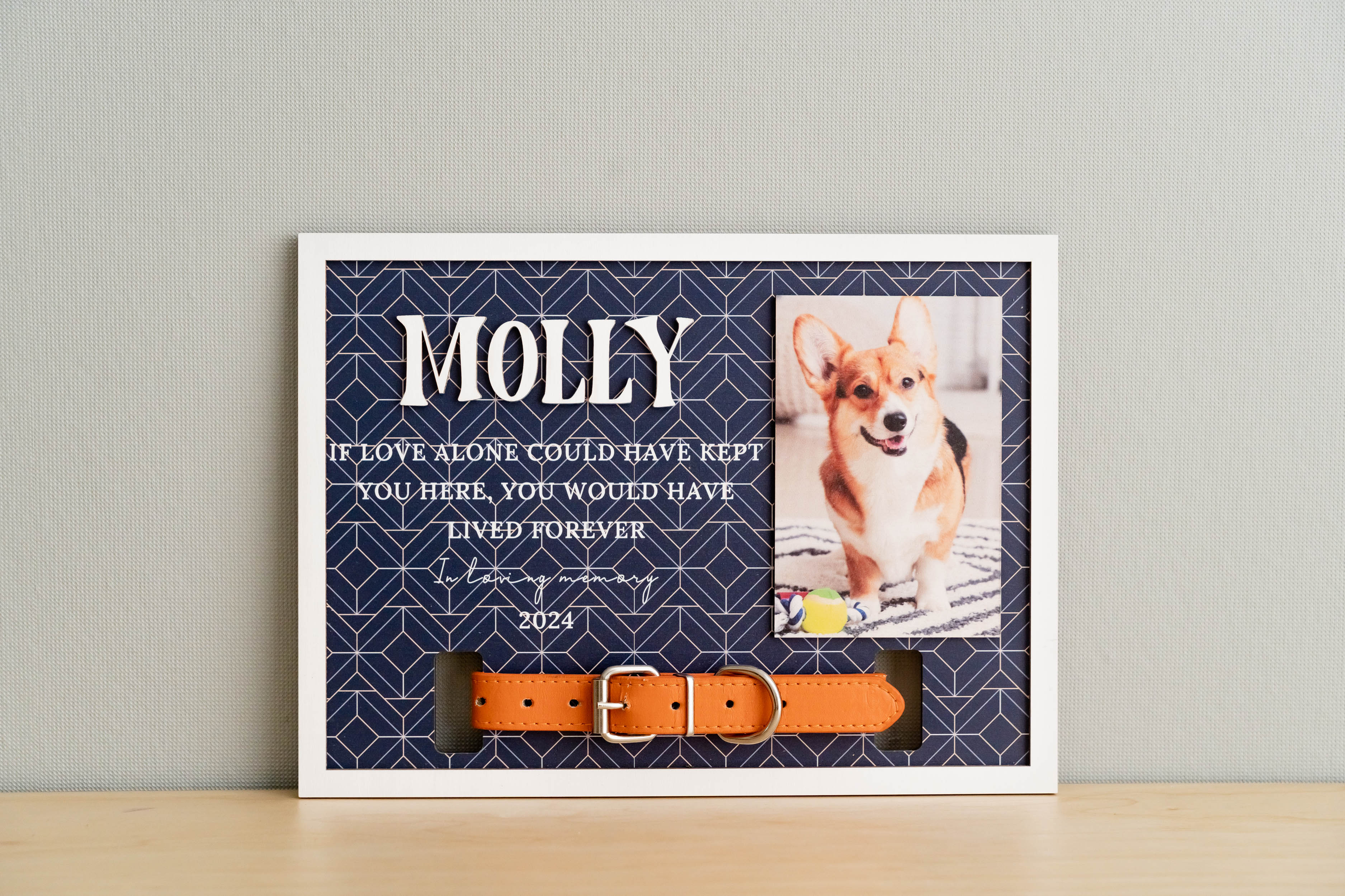 Boho Rustic Pet Memorial Photo Frame for Heartwarming Table Decor