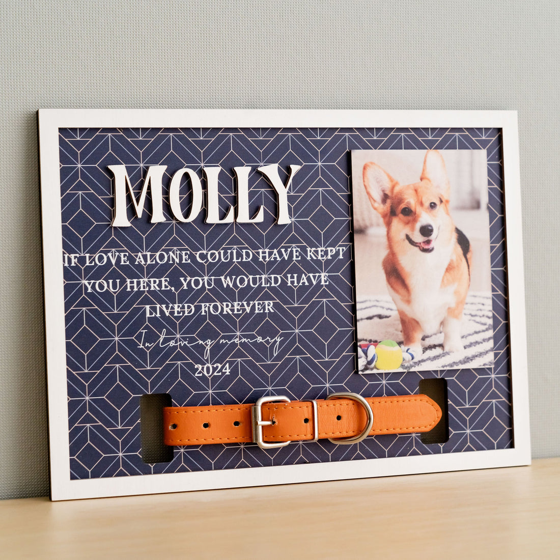 Boho Rustic Pet Memorial Photo Frame for Heartwarming Table Decor R04