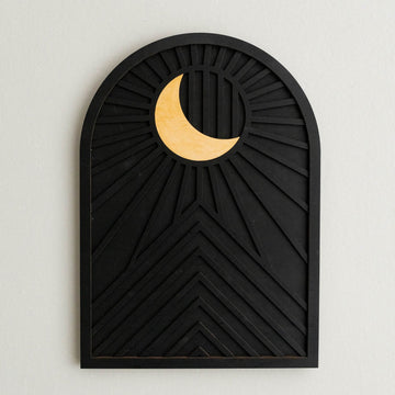 Sun And Moon Wood Wall Art for Modern Moon Wall Art Decor E87