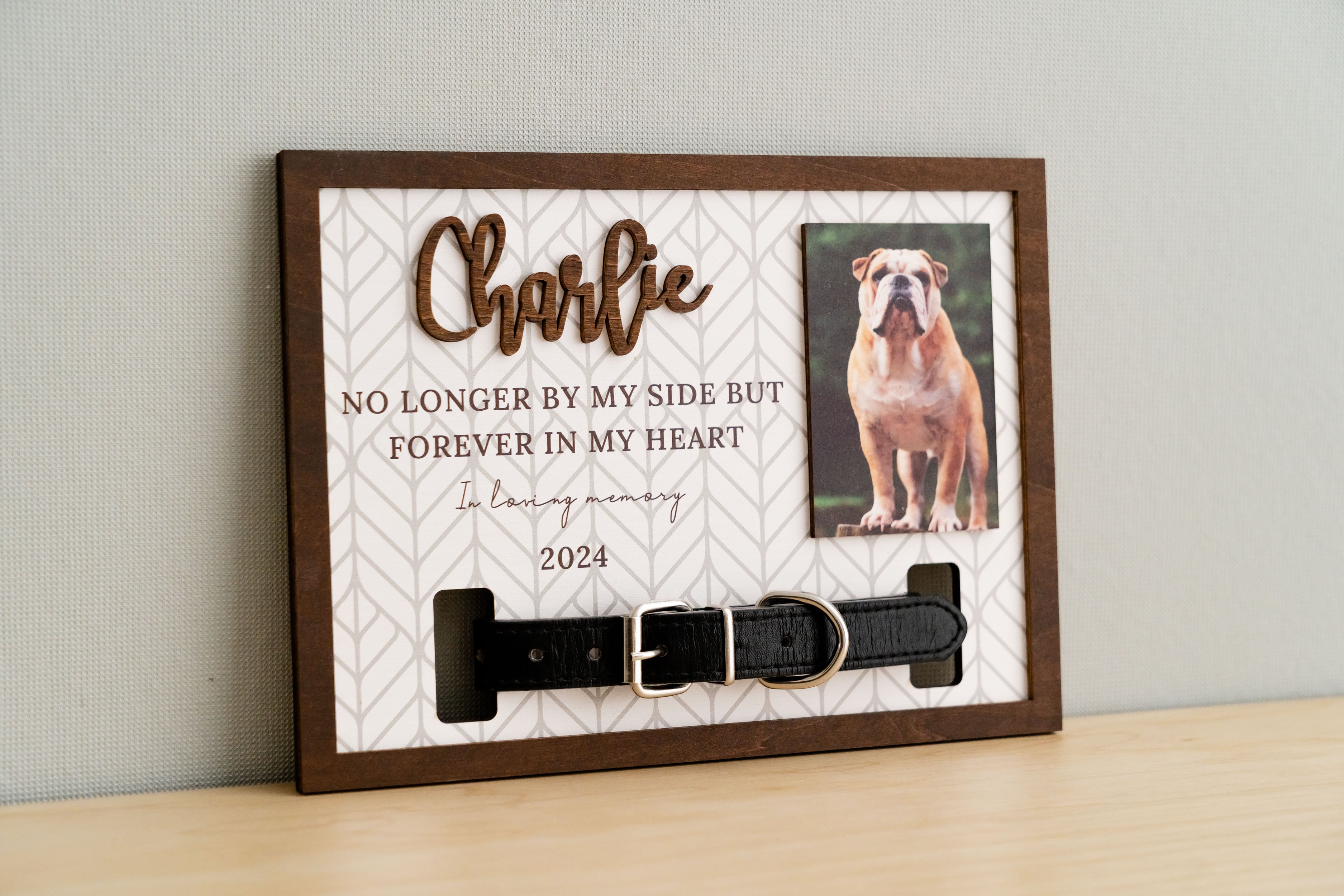 Boho Rustic Pet Memorial Photo Sign Touching Tribute for Home Decor