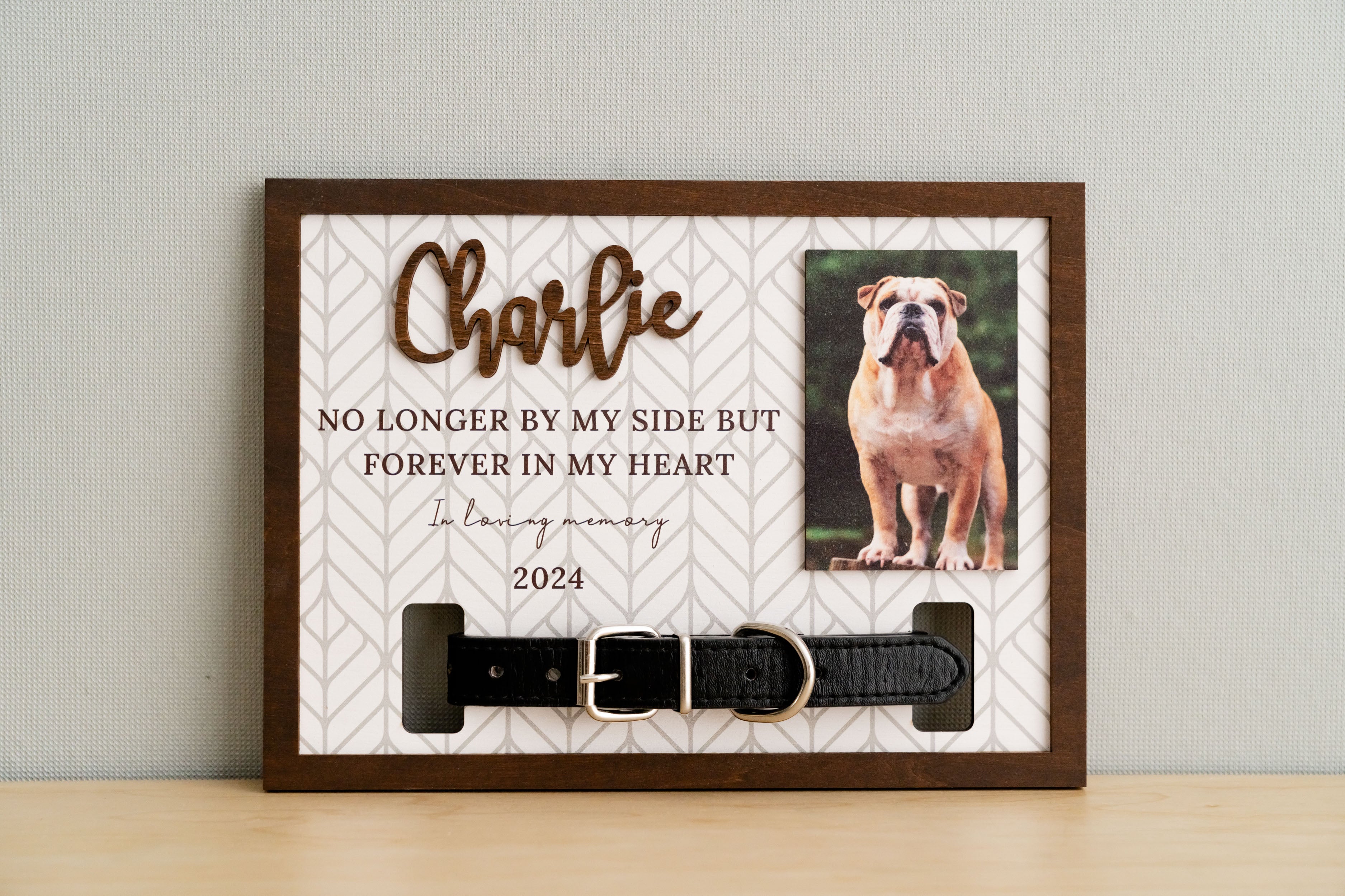 Boho Rustic Pet Memorial Photo Sign Touching Tribute for Home Decor