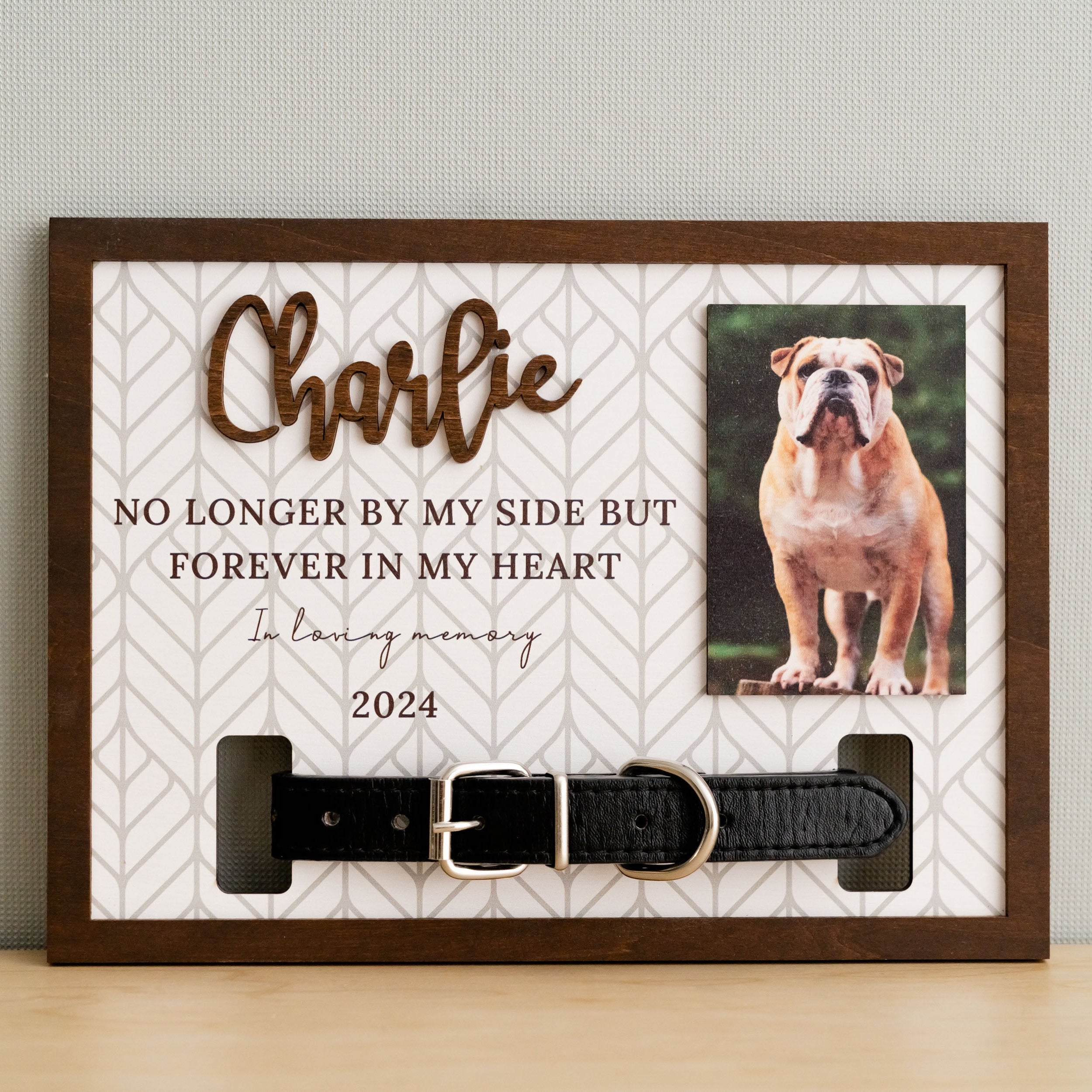Personalized Pet Memorial Sign Wood for Pet Loss Gift and Photo Frame R04
