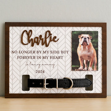 Personalized Pet Memorial Sign Wood for Pet Loss Gift and Photo Frame R04