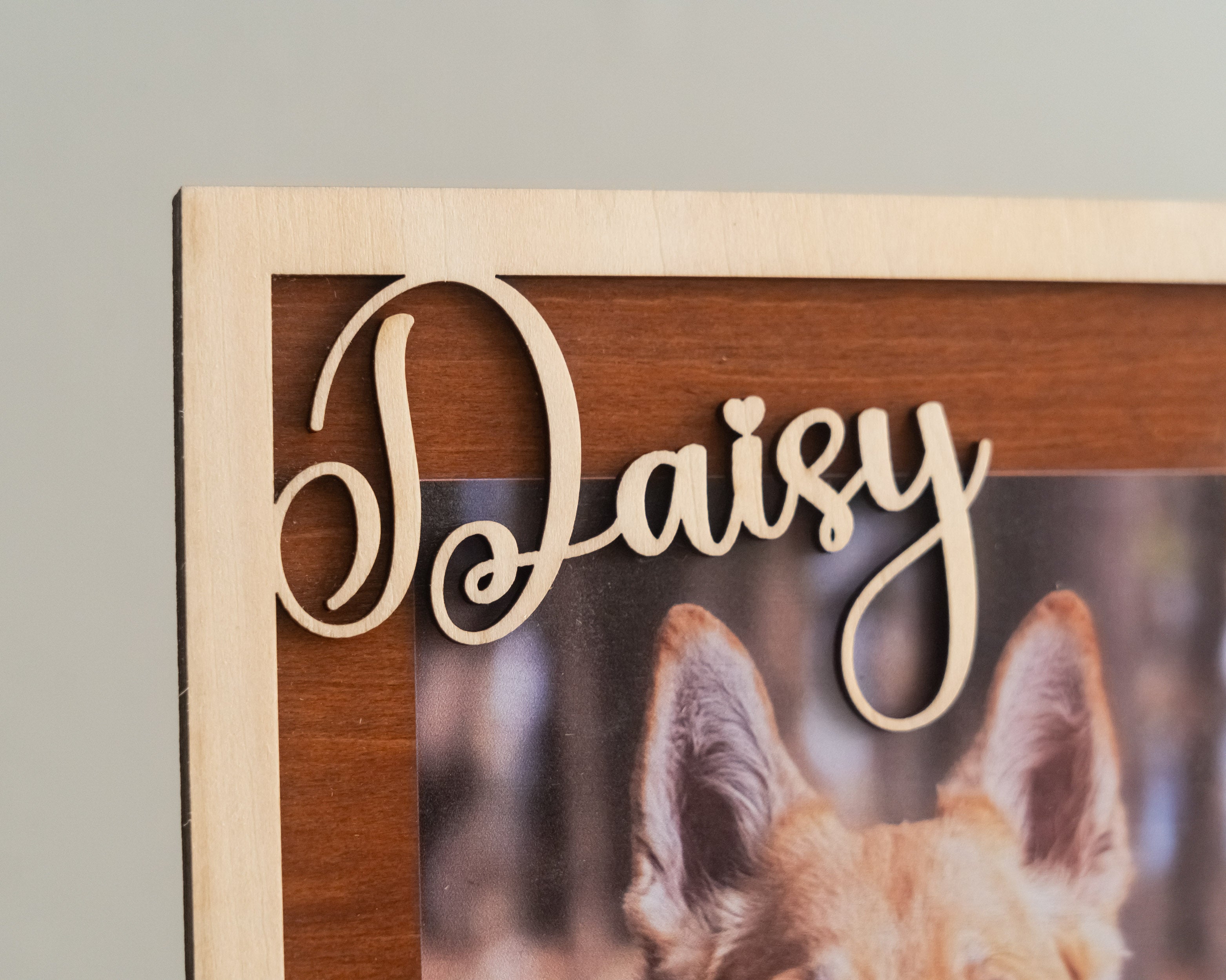 Wooden Pet Memorial Photo Frame for Pet Remembrance Gift D14