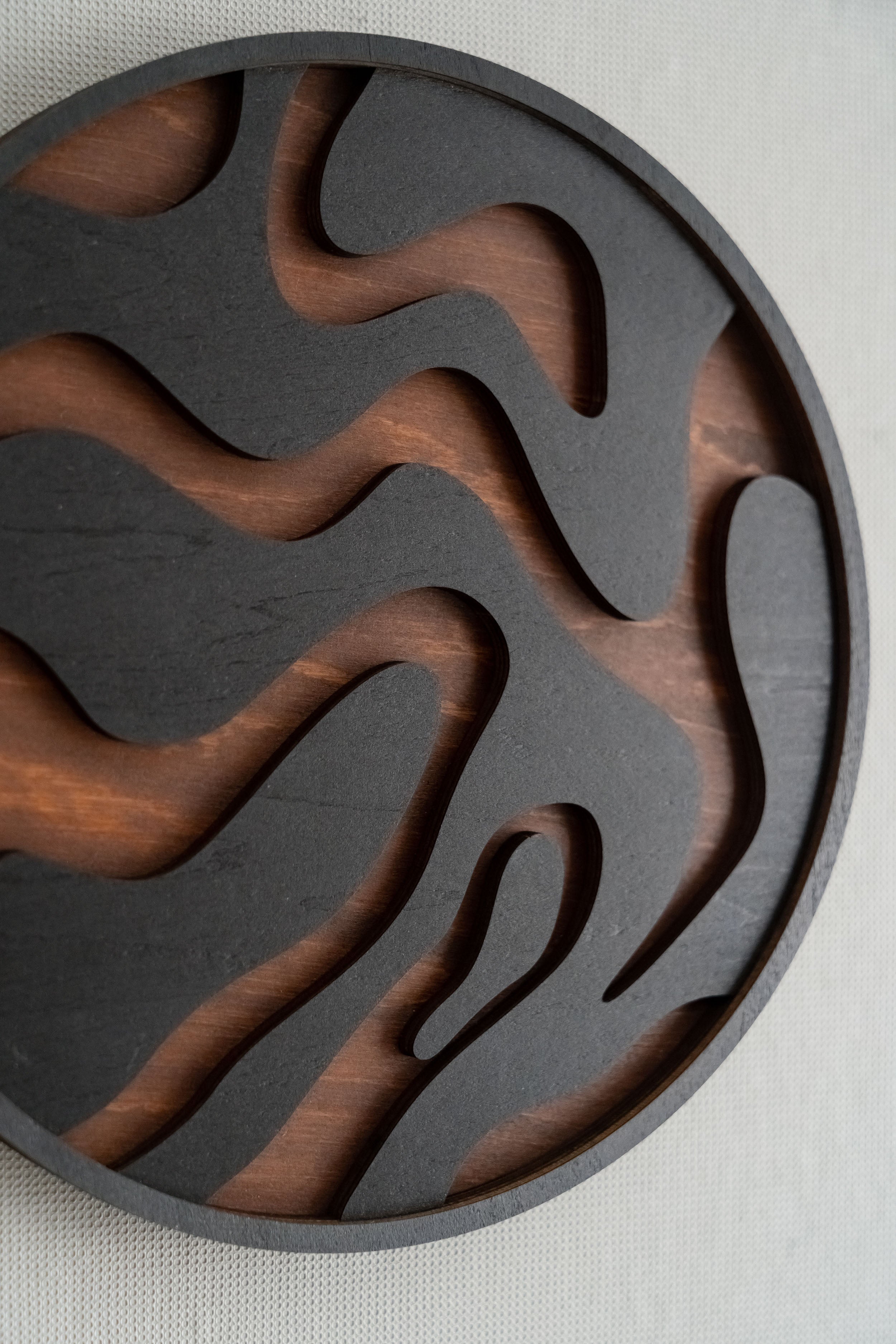 Wooden Liquid Wall Art Wood for Modern Abstract Wall Decor R27