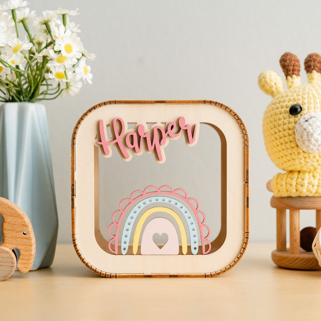 Personalized Piggy Bank with Playful Designs for Kids