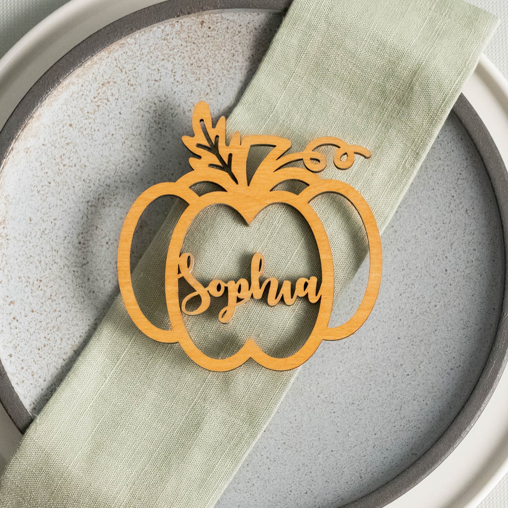 Personalized Wooden Place Cards for a Cozy Thanksgiving Table