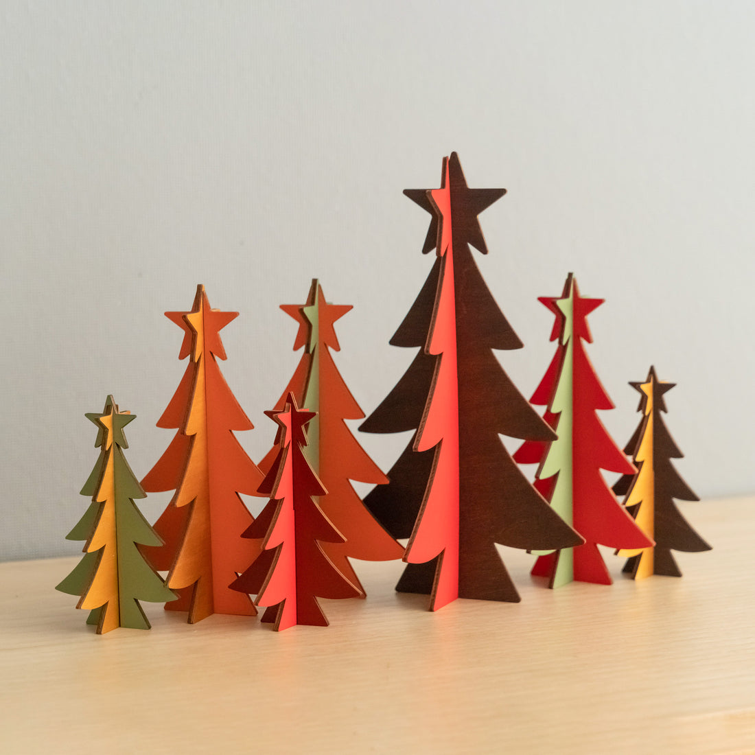 Decorative Wooden Christmas Tree for Holiday Home and Table Decor Y13