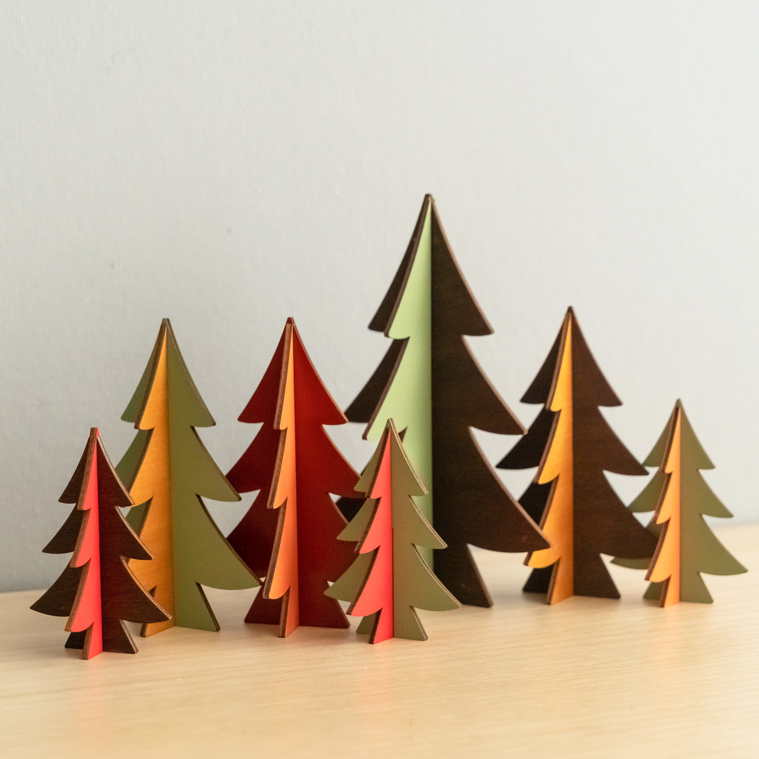 Decorative Wooden Christmas Tree for Holiday Table Decor Y12