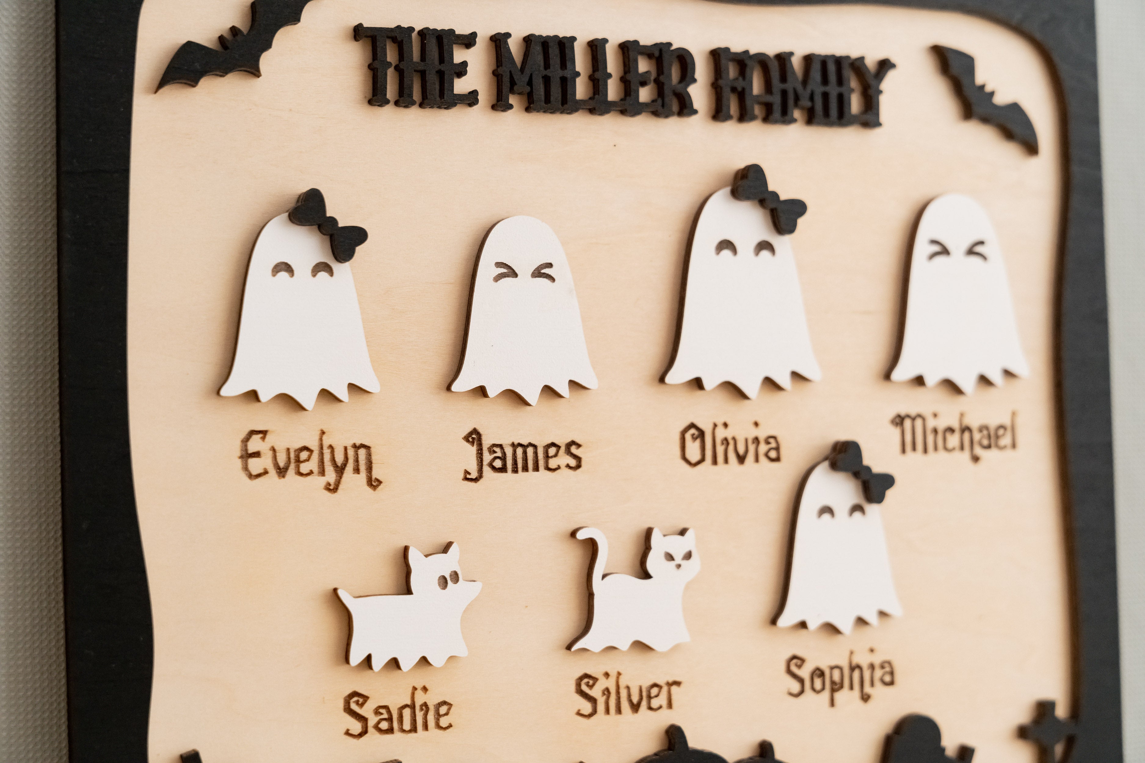 Custom Wooden Halloween Table Decoration for a Spooky Touch