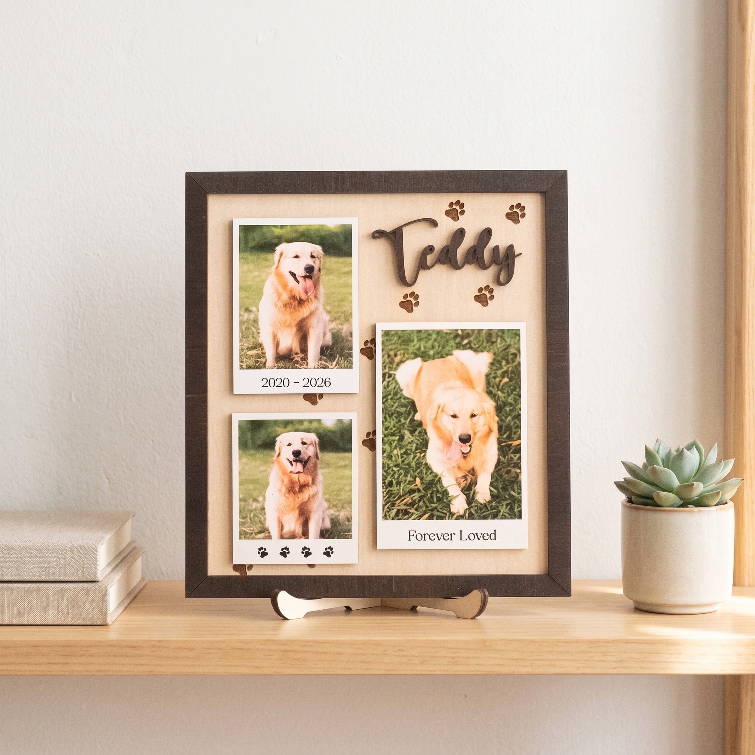 Personalized Pet Memorial Photo Wood Sign for Pet Remembrance B33