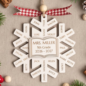 Personalized Teacher Christmas Tree Ornament for Teacher Gift B44