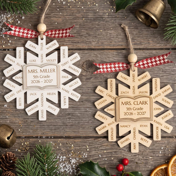 Personalized Teacher Christmas Tree Ornament and Teacher Gift B44