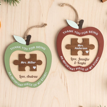 Teacher Ornament Wood, Teacher Appreciation Gift for Classroom B52