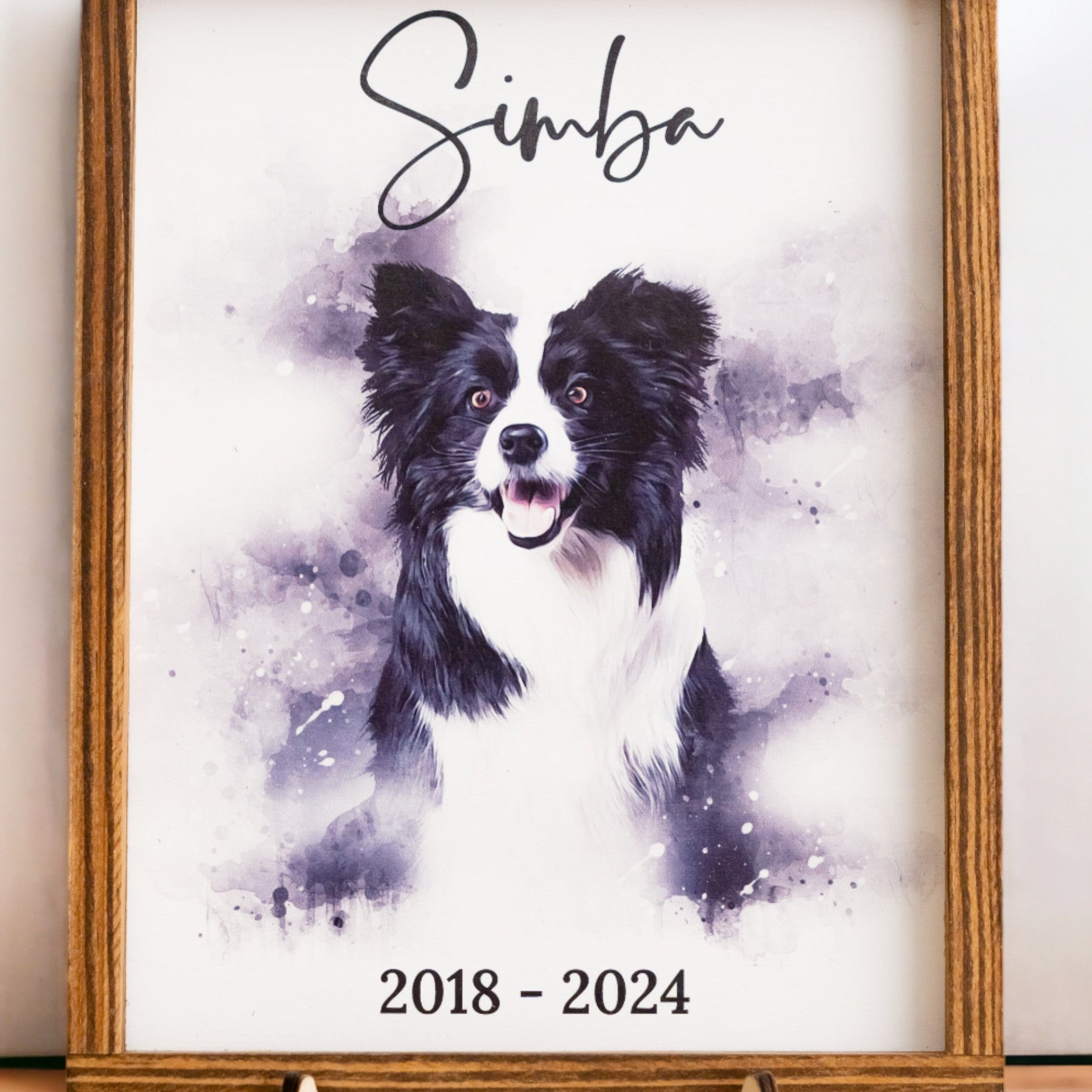Pet Memorial Photo Sign for Bohemian Table Decor and Remembrance R10