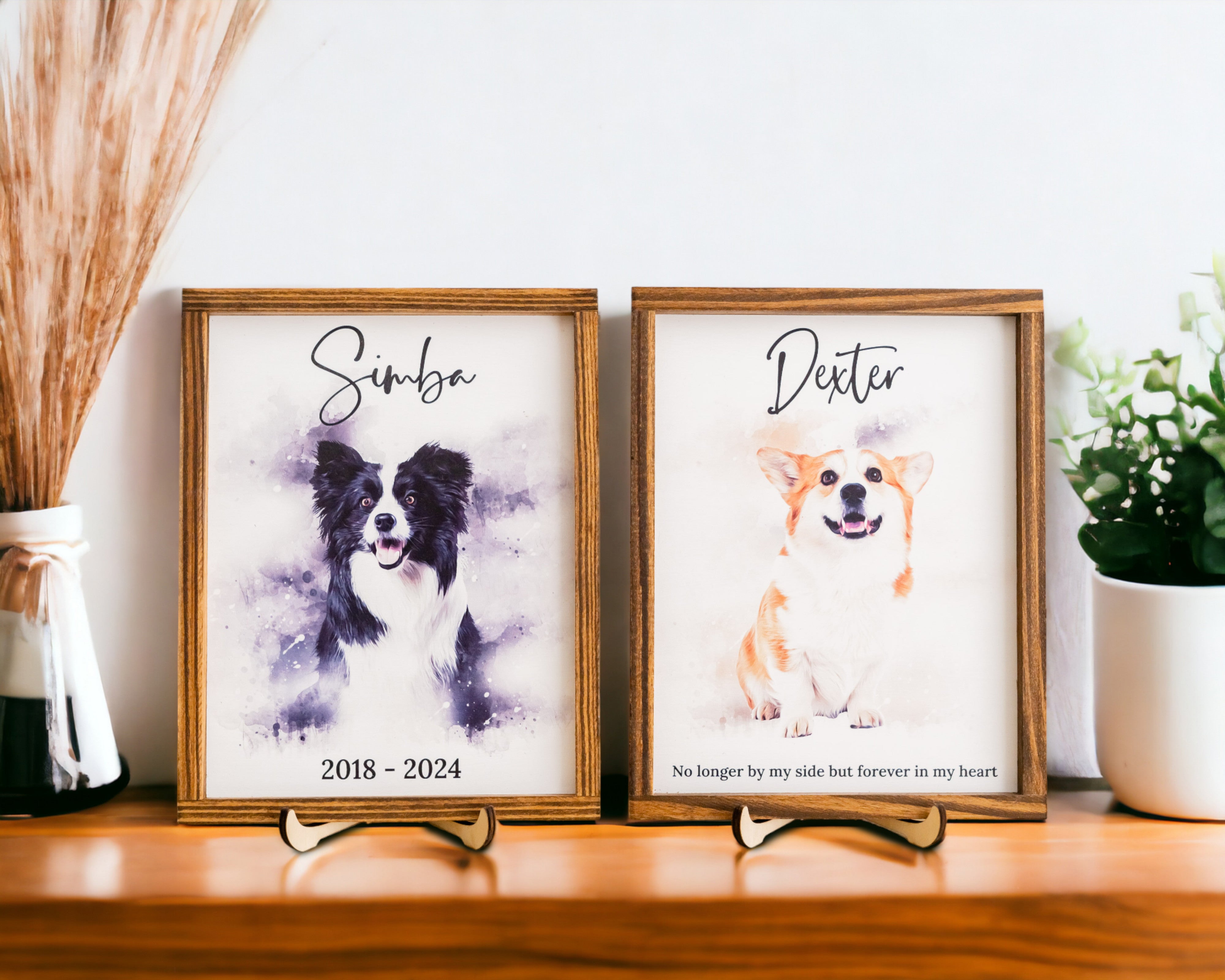 Bohemian Pet Memorial Photo Frame For Stylish Table Decor and Remembrance R10