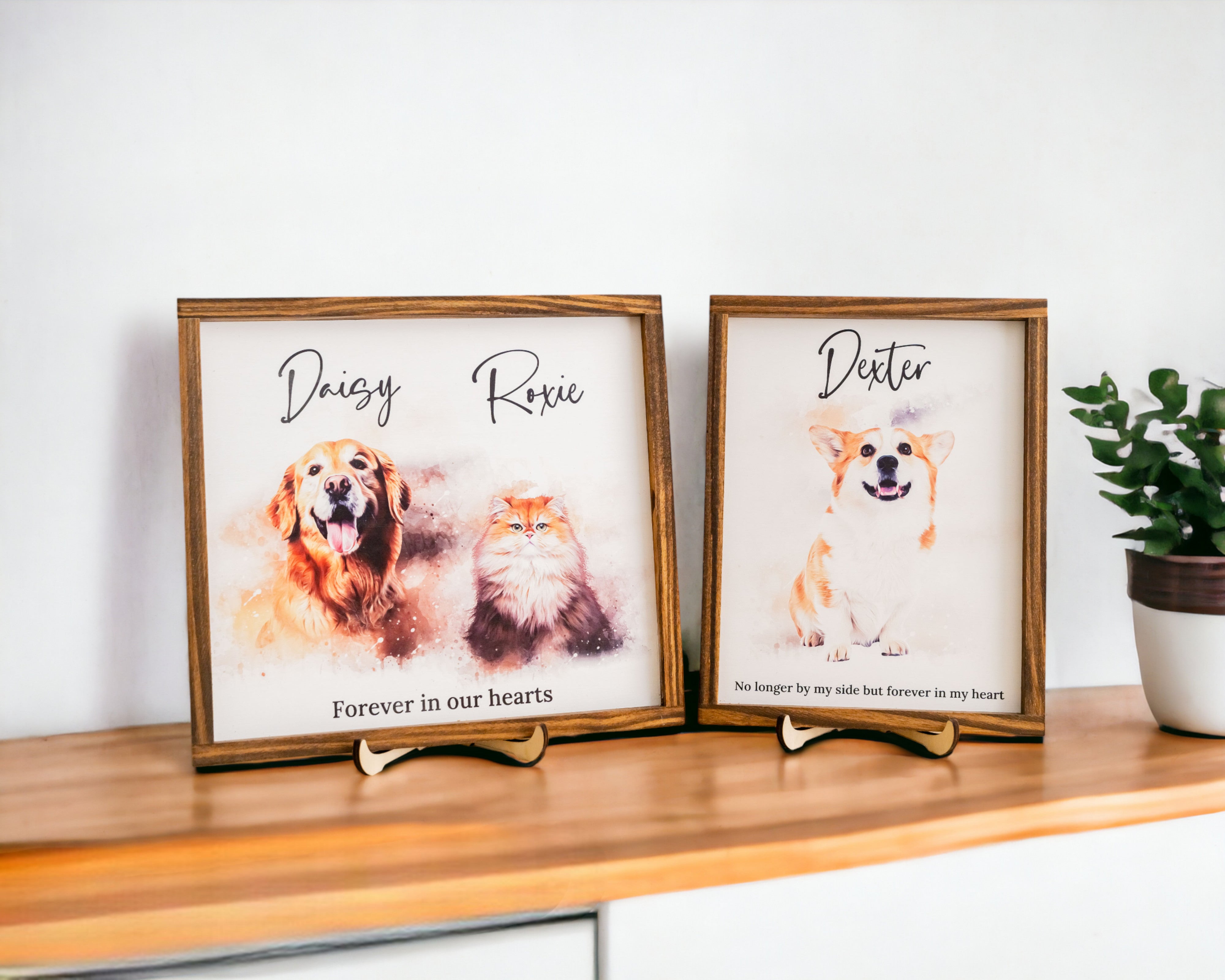 Bohemian Pet Memorial Photo Frame For Stylish Table Decor and Remembrance