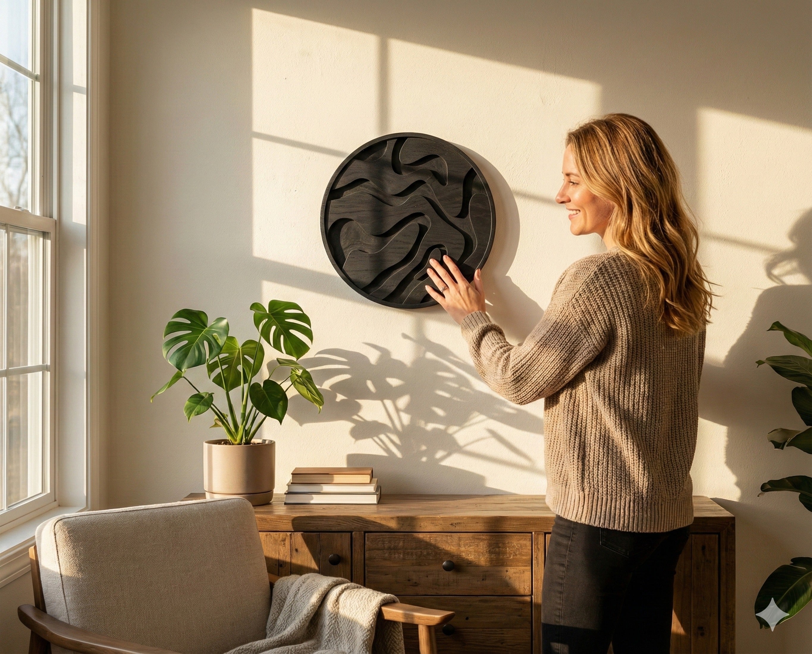 Wooden Liquid Wall Art Wood for Modern Abstract Wall Decor R27