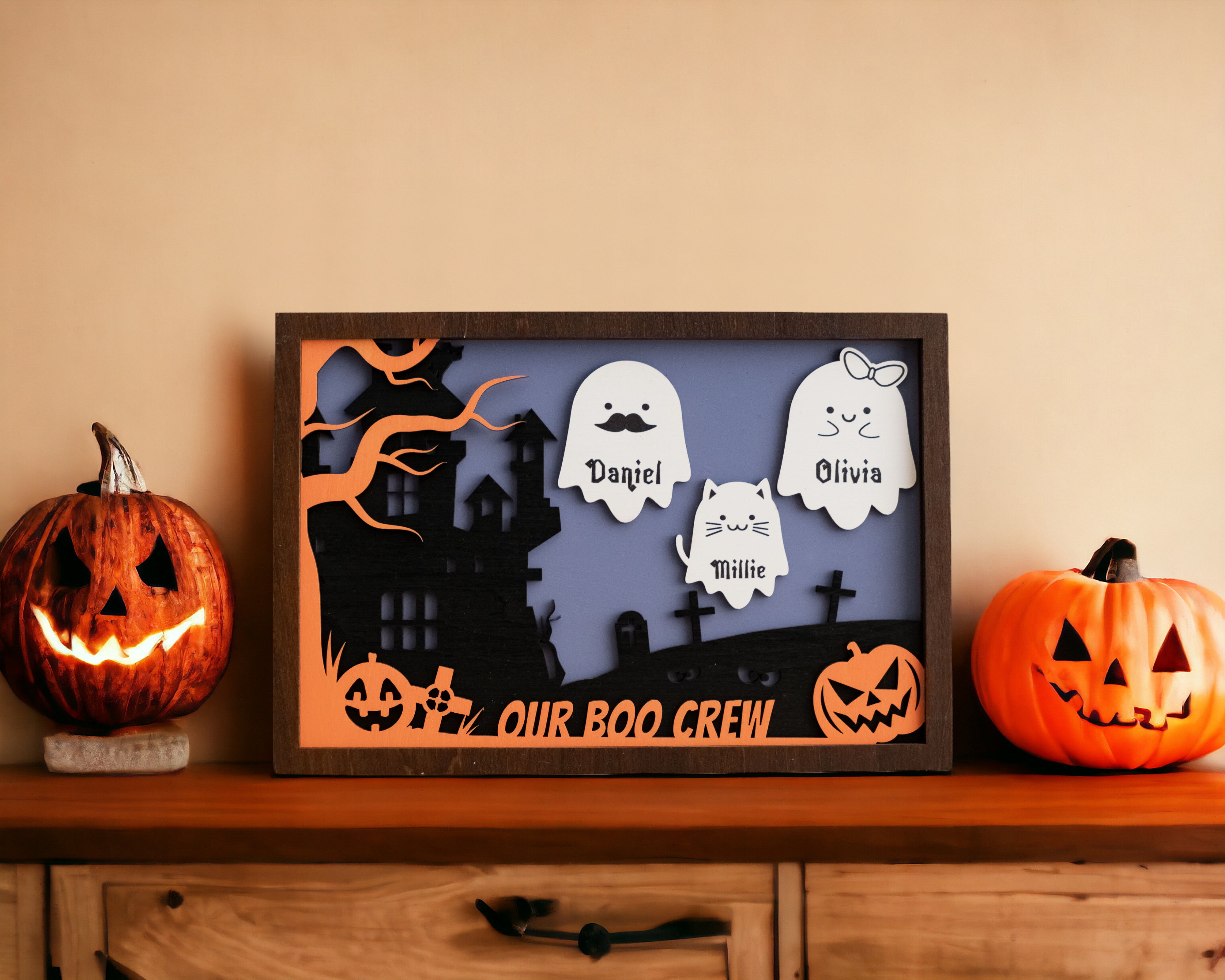 Custom Wooden Halloween Table Sign for a Unique Spooky Vibe