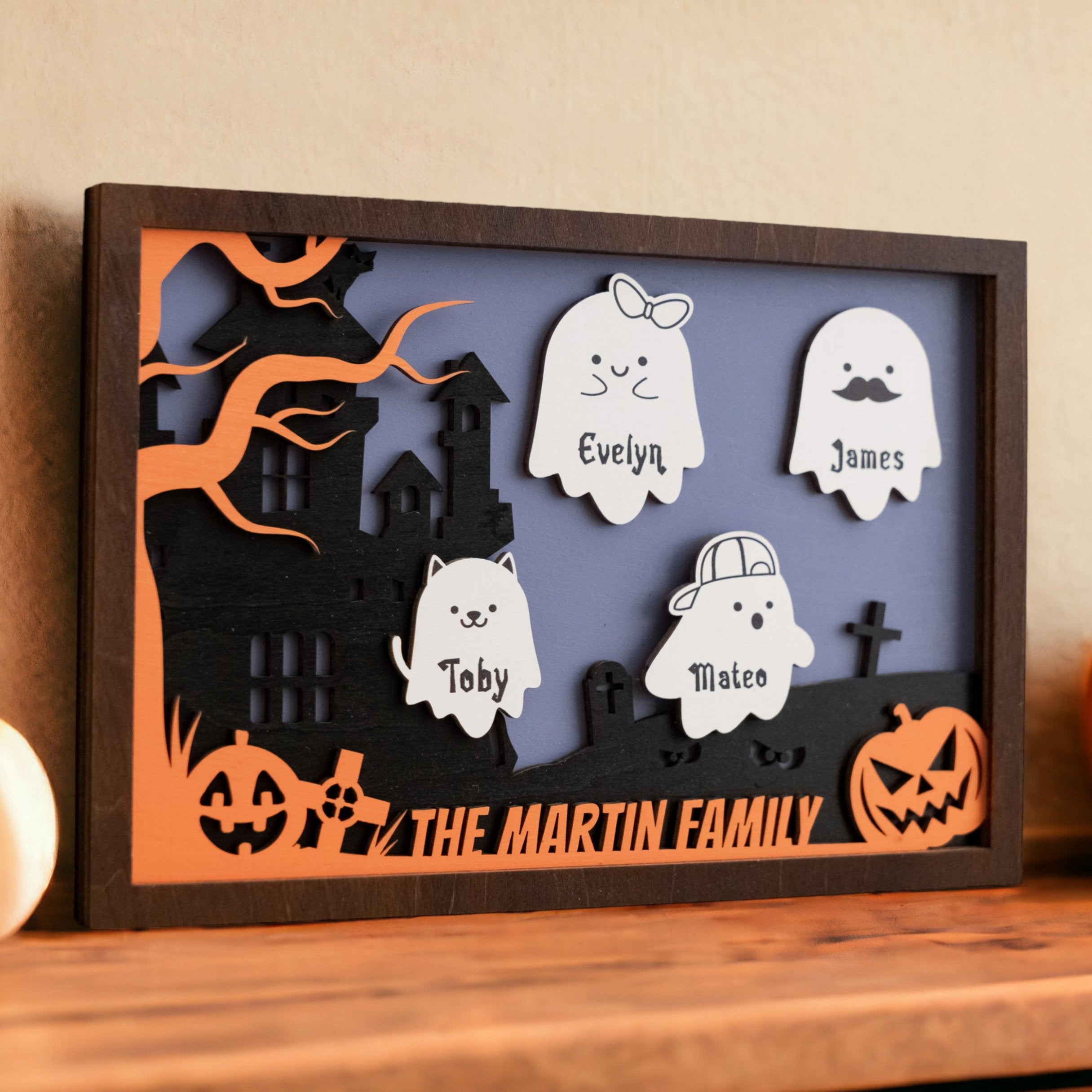 Custom Wooden Halloween Table Sign for a Unique Spooky Vibe