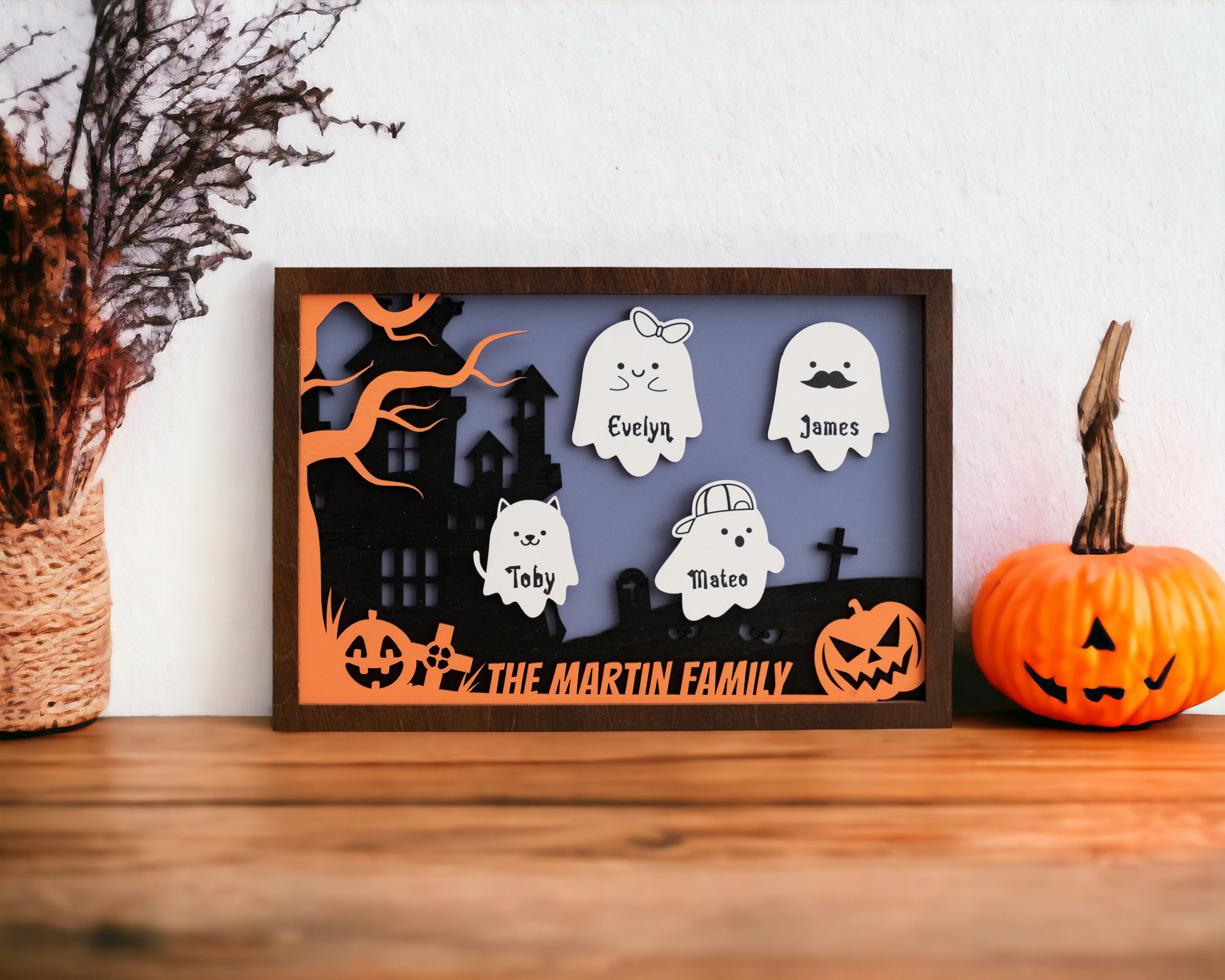 Custom Wooden Halloween Table Decoration for a Hauntingly Unique Touch