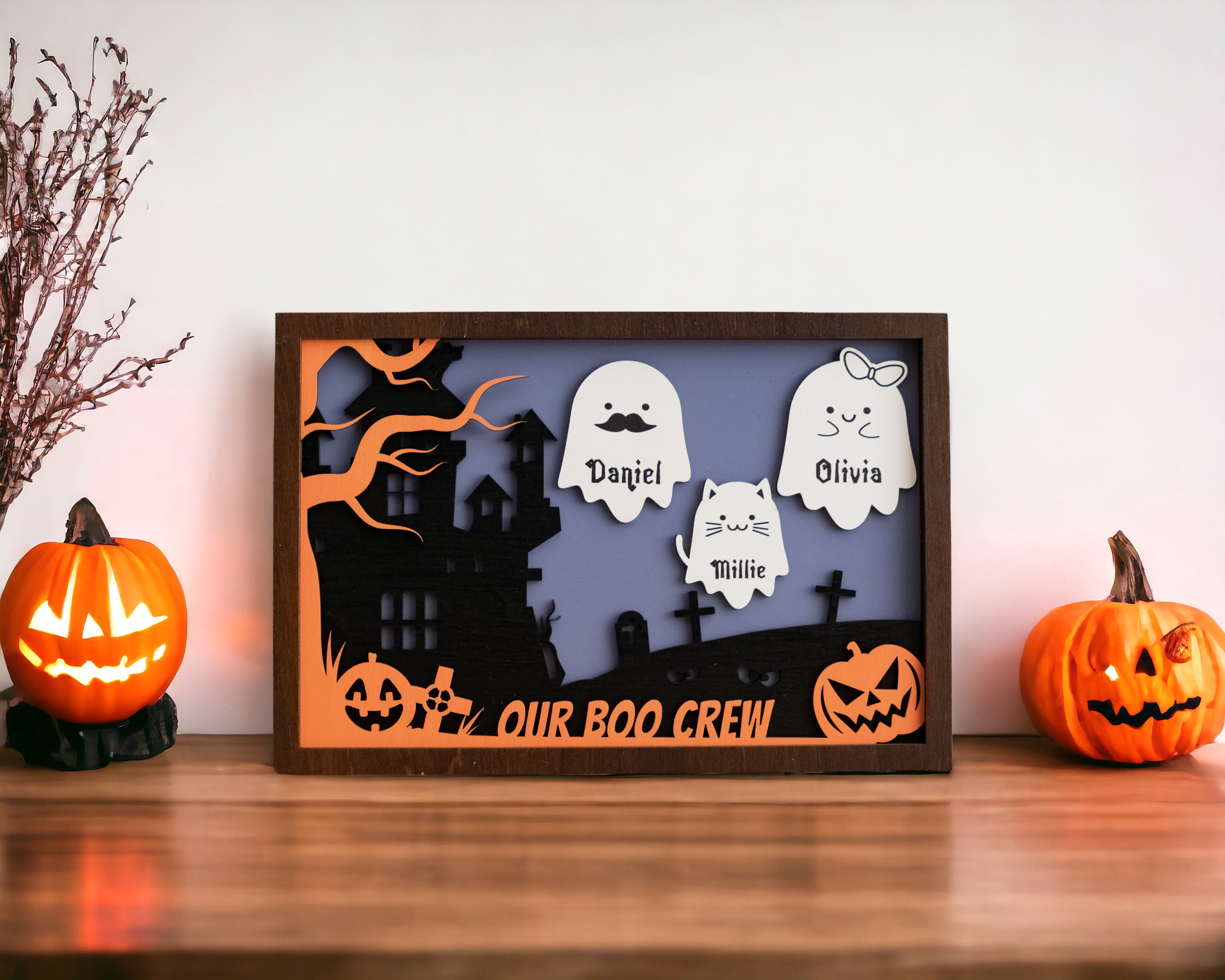 Custom Wooden Halloween Table Decoration for a Hauntingly Unique Touch