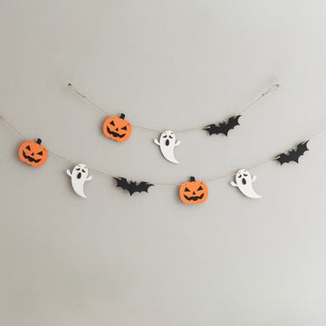 Wooden Halloween Garland Wood for Halloween Wall Decor R33