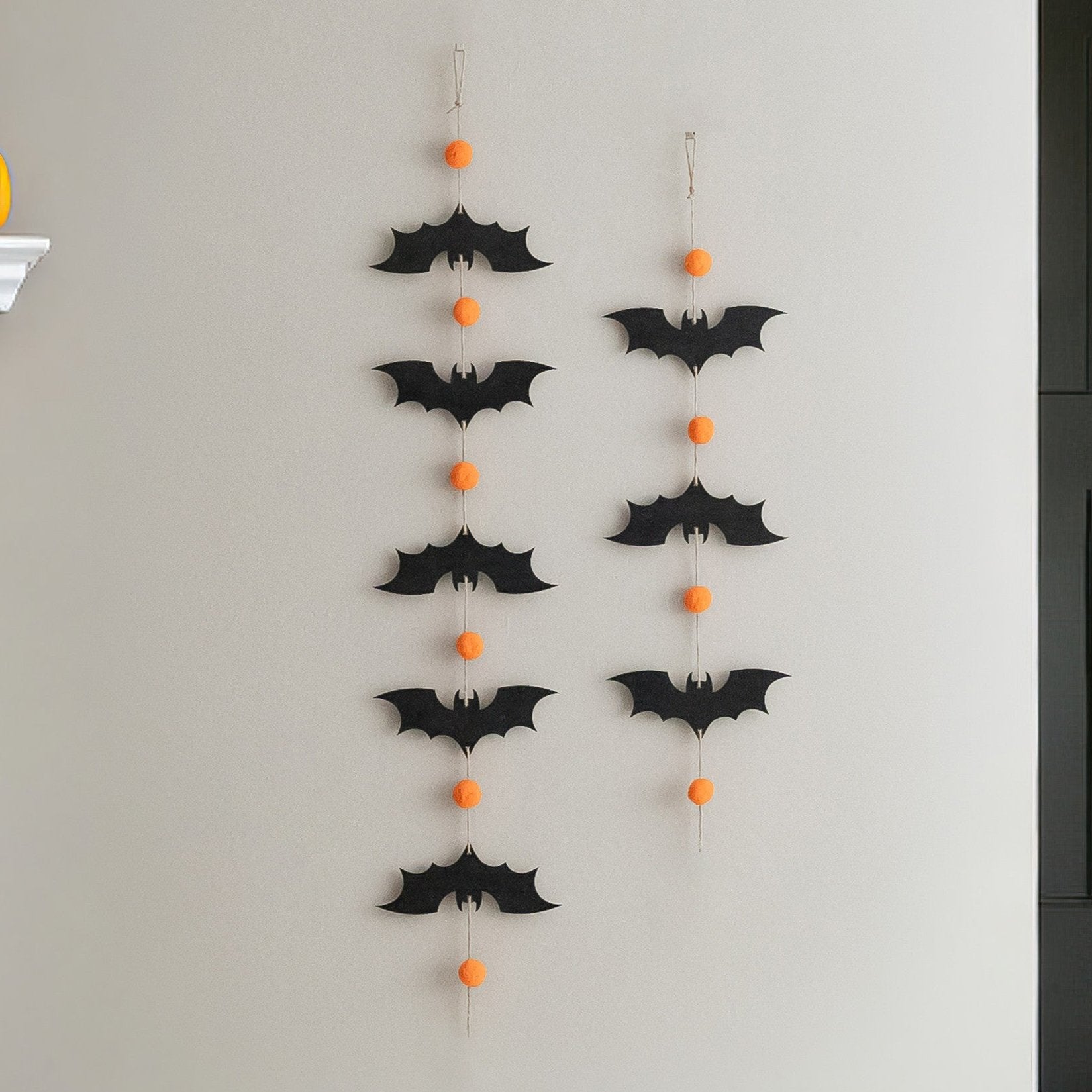 Spooky Wooden Bat Garland for a Hauntingly Stylish Halloween