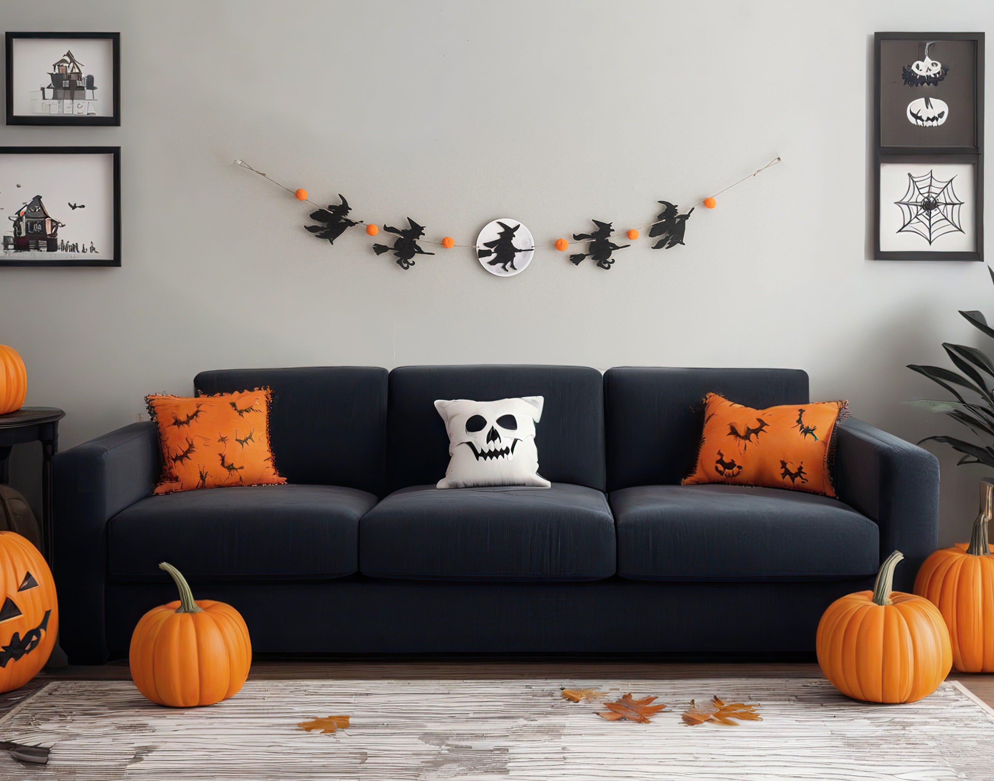 Wooden Halloween Witch Banner Wood for Party Decor R37