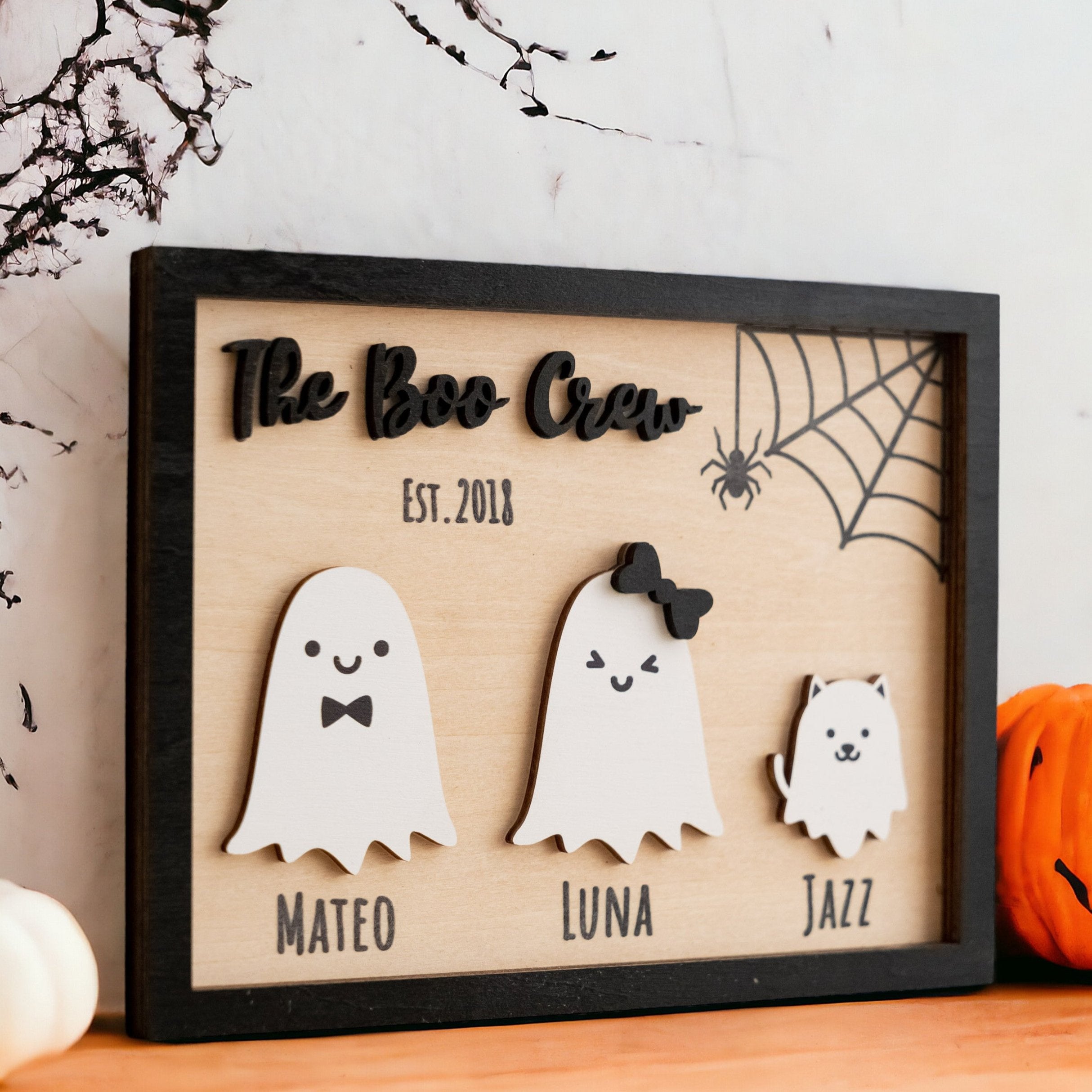 Custom Wooden Halloween Table Decor for a Festive Fall Touch