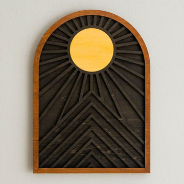 Sun And Moon Wood Wall Art for Modern Sun Wall Art Decor J45