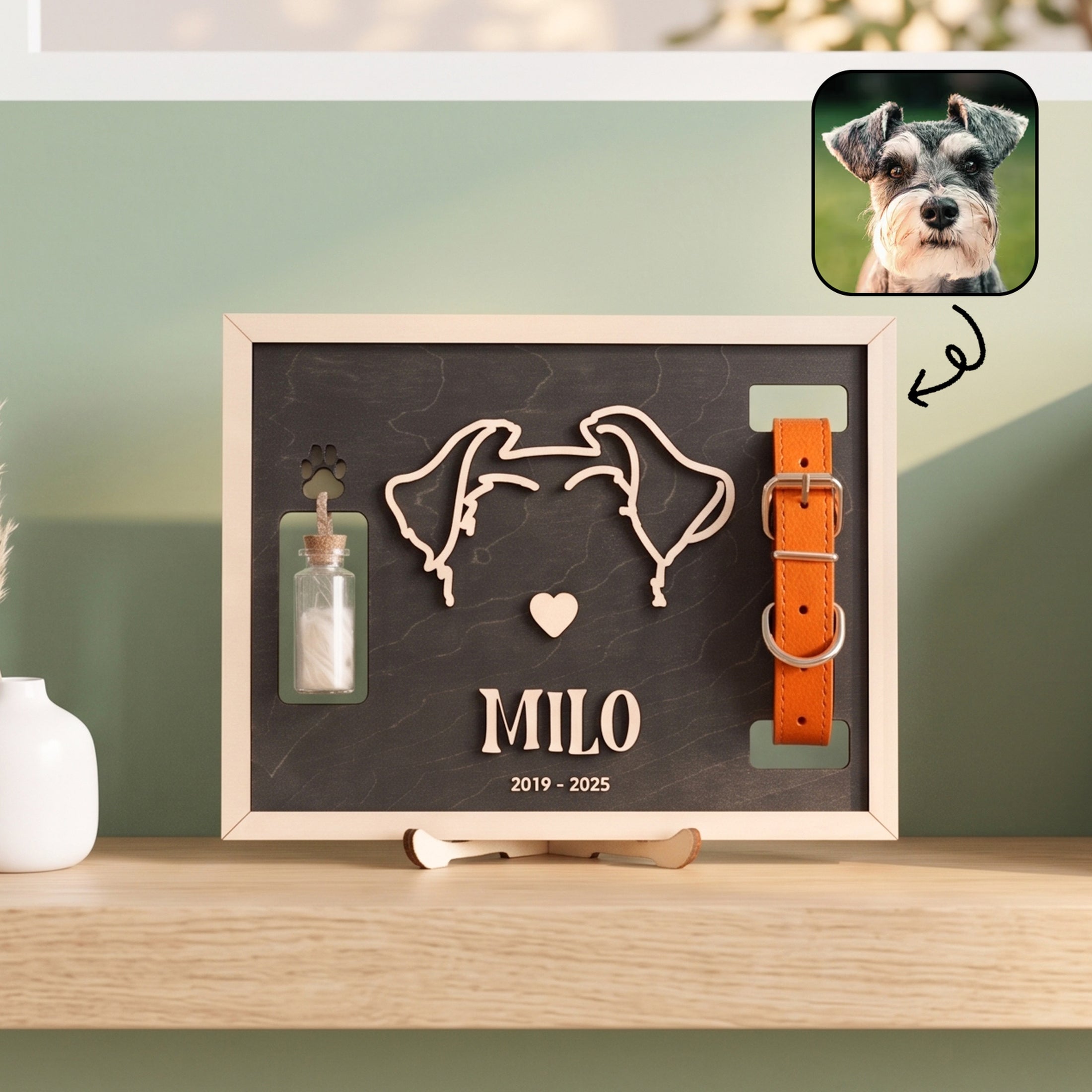 Personalized Pet Memorial Photo Wood Sign Pet Loss Gift B17