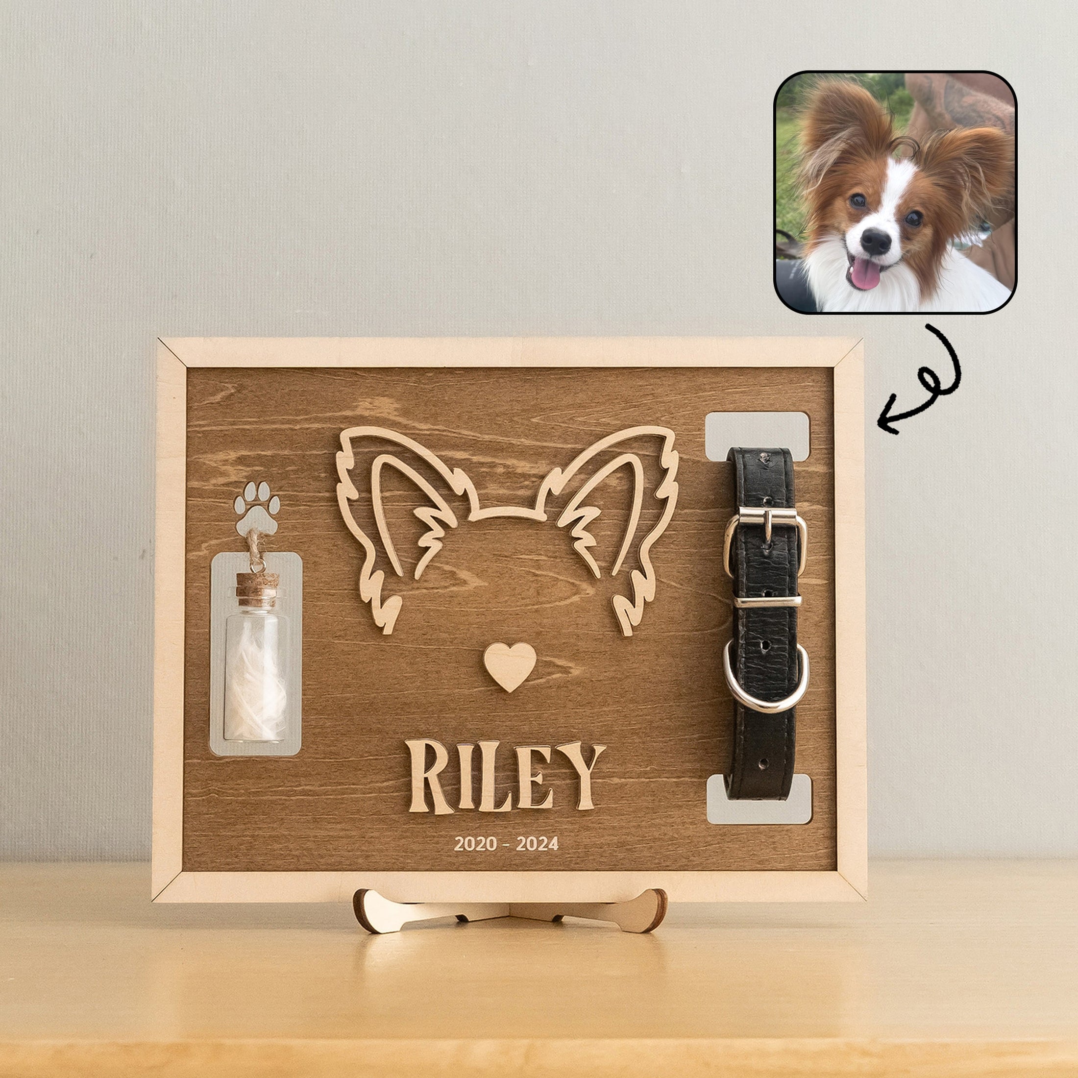 Personalized Pet Memorial Photo Wood Sign Dog Memorial Gift B17