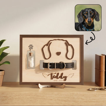 Personalized Wooden Dog Memorial Heart Sign Decor Wood Memorial Gift B16