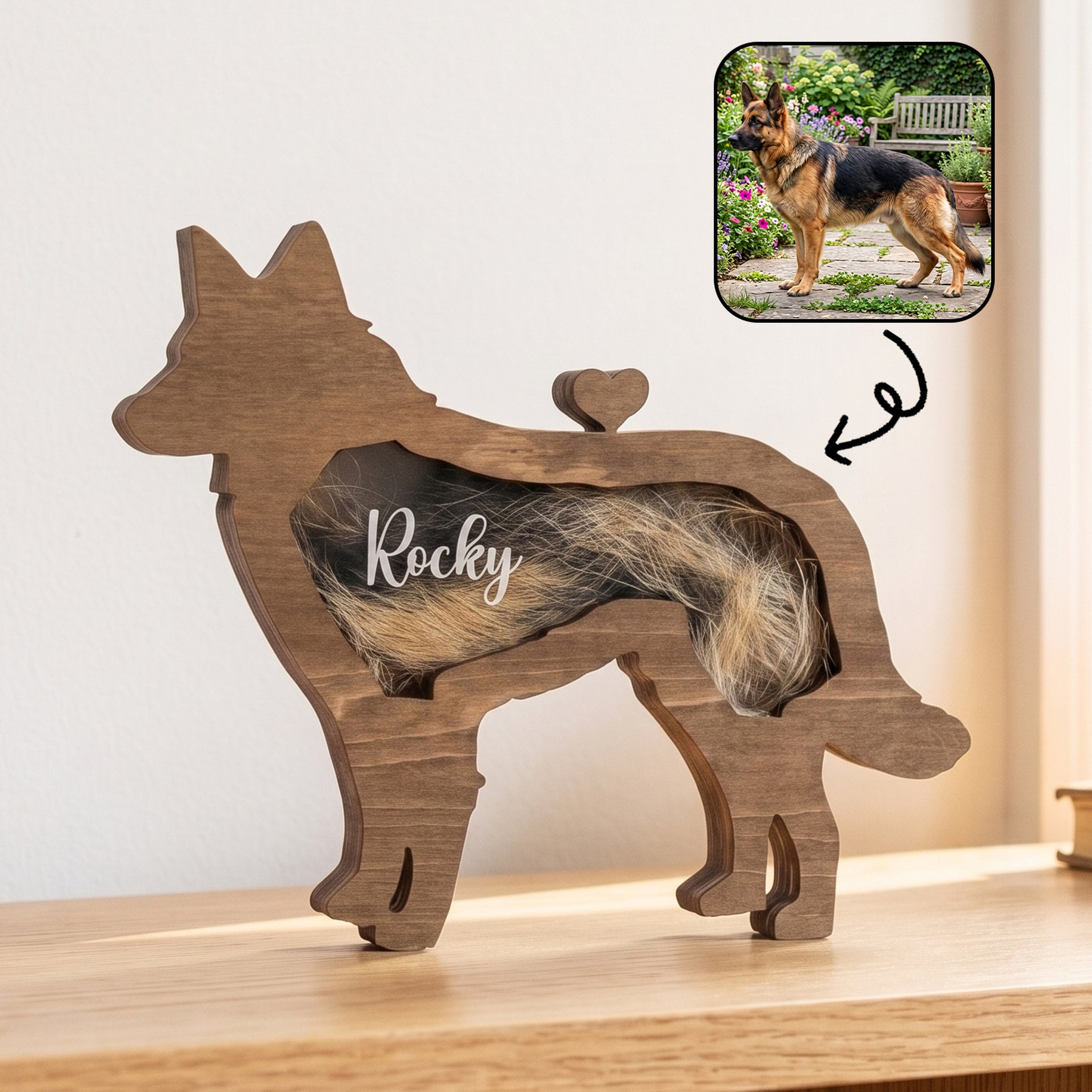 Personalized Pet Hair Keepsake Box Pet Keepsake Box B31