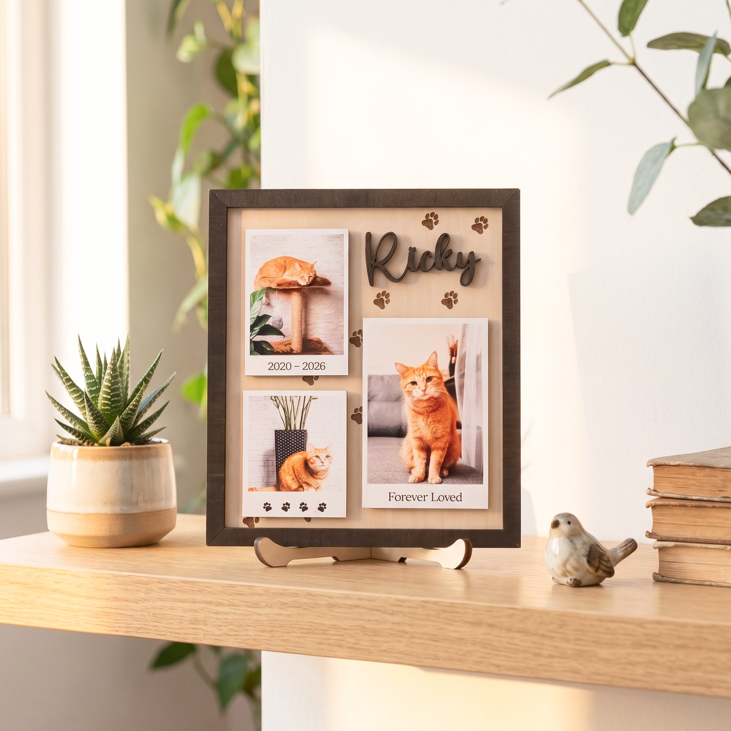 Personalized Pet Memorial Photo Wood Sign for Pet Remembrance B33
