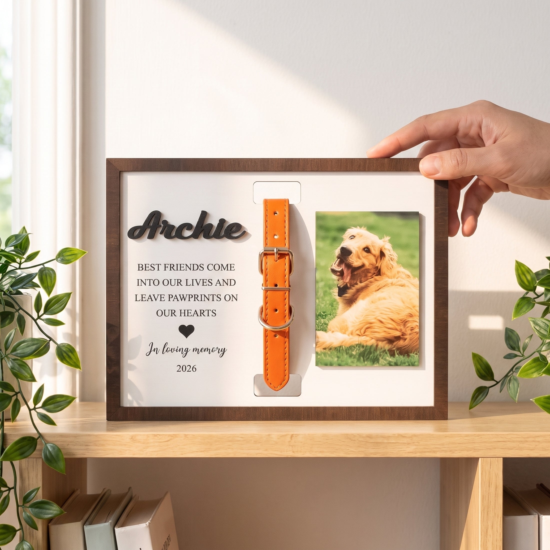 Personalized Pet Memorial Photo Wood Sign Pet Loss Gift B18