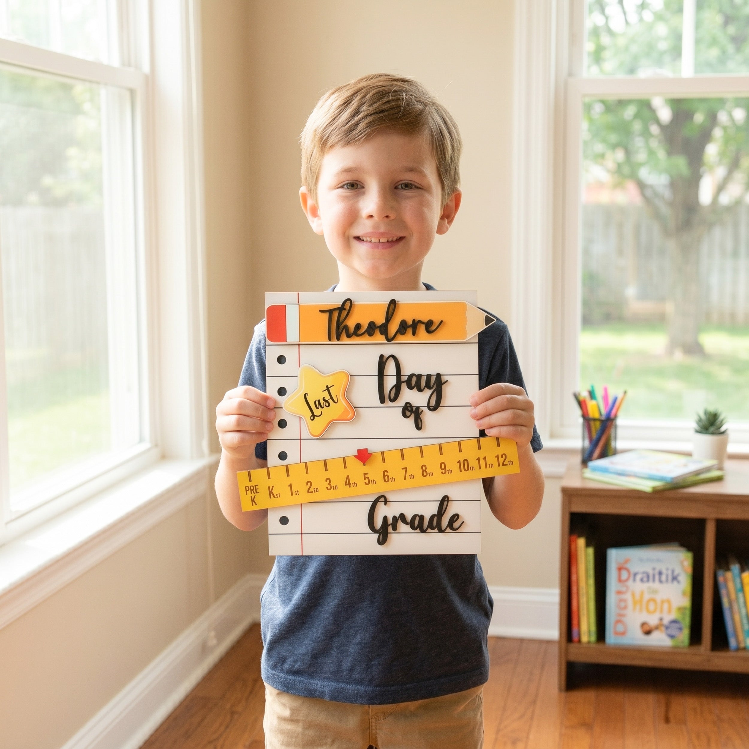 Personalized First Day of School Sign for Back to School B25