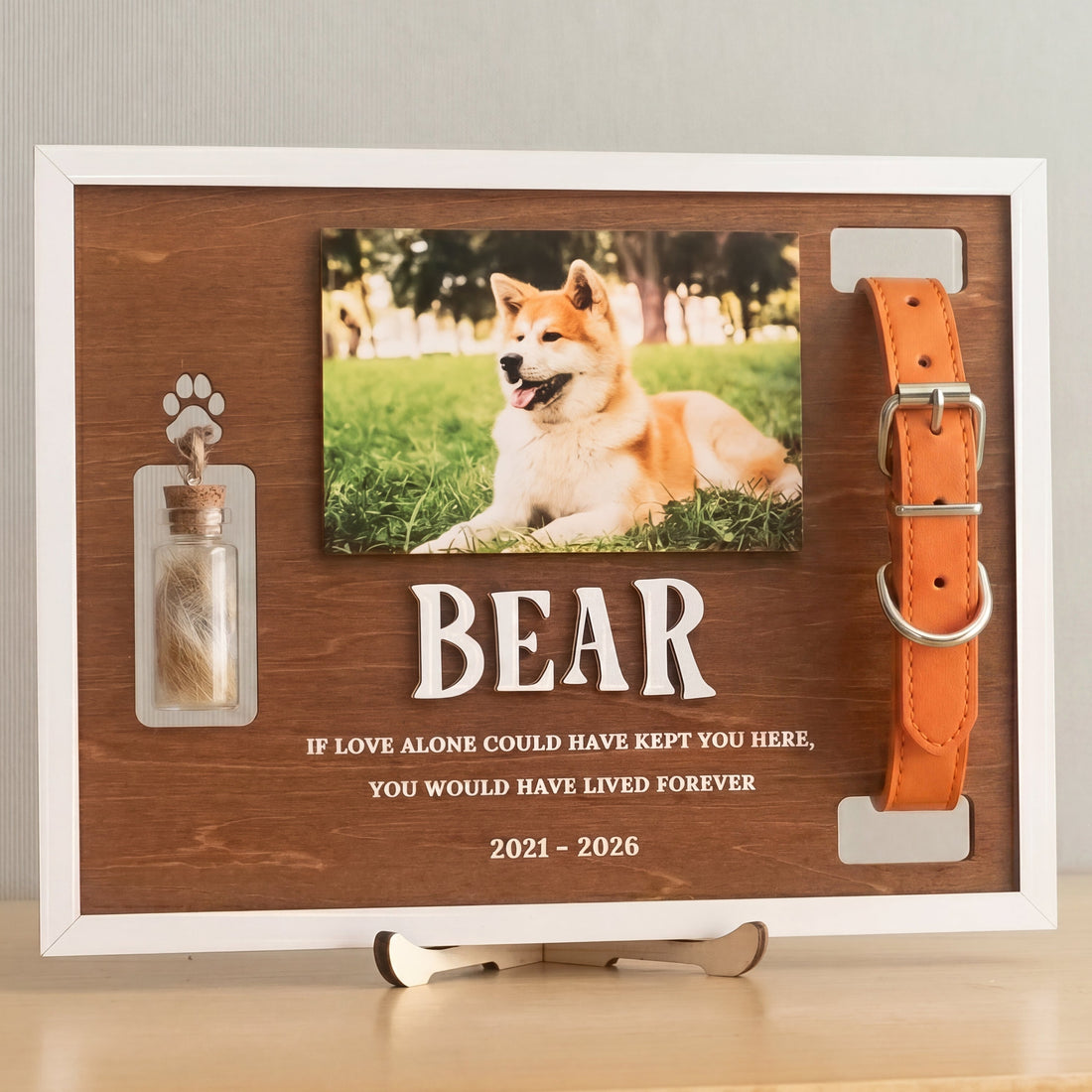 Personalized Pet Memorial Photo Wood Sign for Remembrance Decor B14