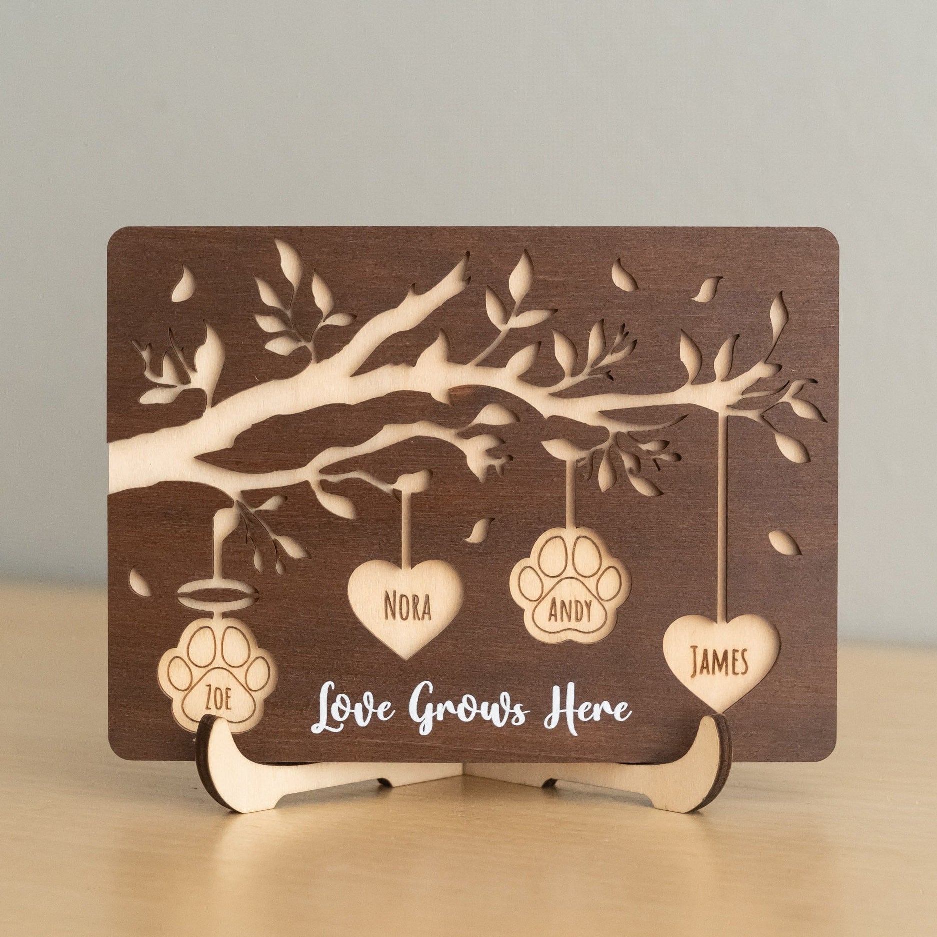 Family Tree Wooden Plaque wood mothers day gift and family decor Y40